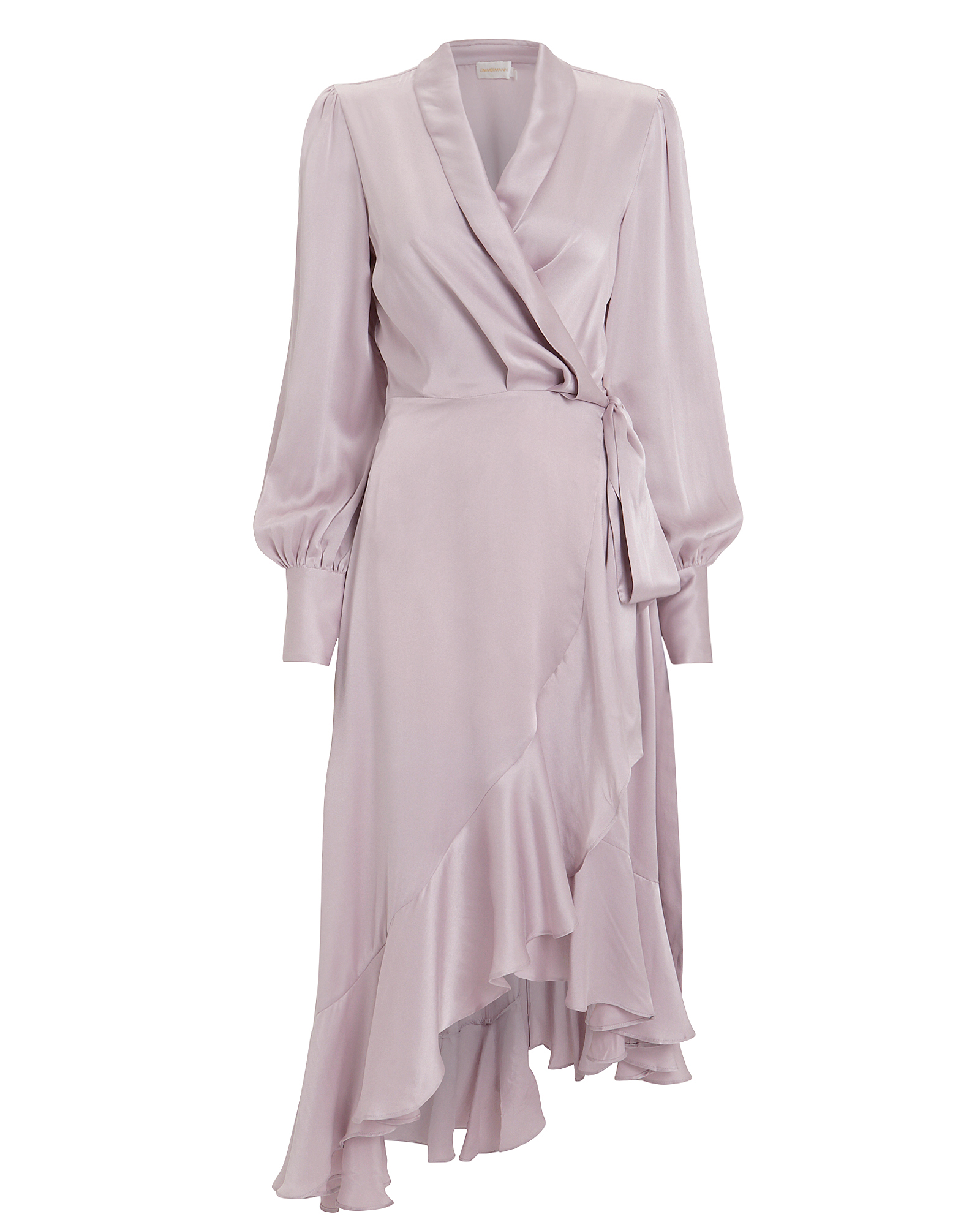 Lavender Silk Wrap Dress | INTERMIX®