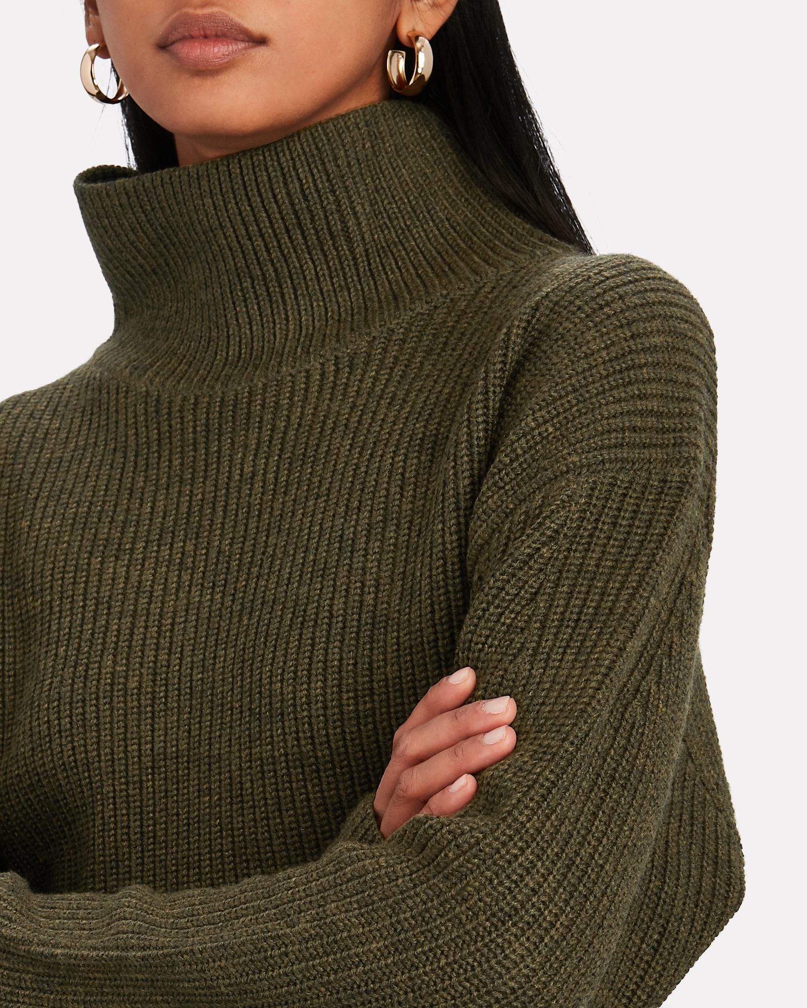 Proenza Schouler Asymmetrical Merino Wool Turtleneck Sweater | INTERMIX®