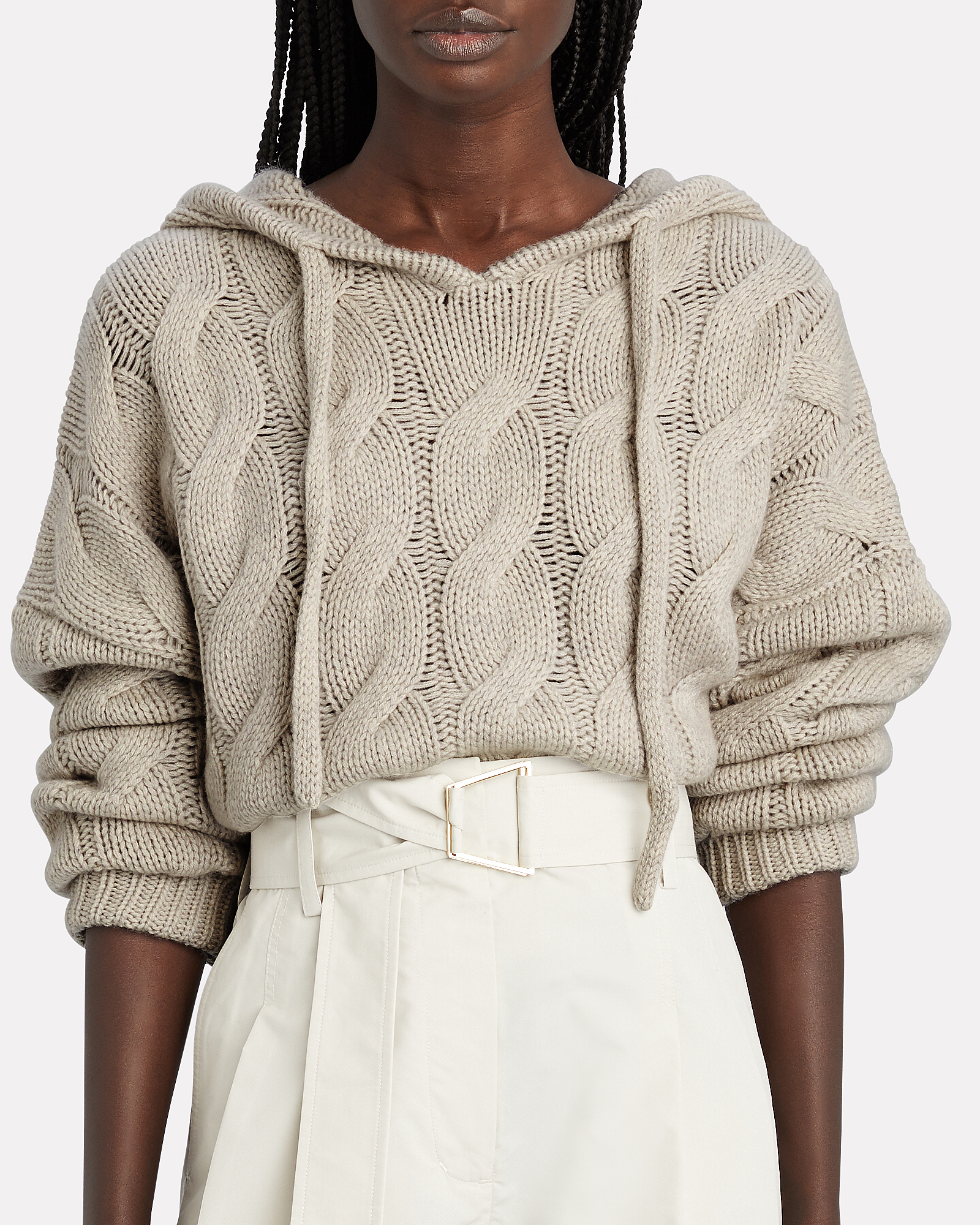 SABLYN Luke Cable Knit Cashmere Hoodie | INTERMIX®