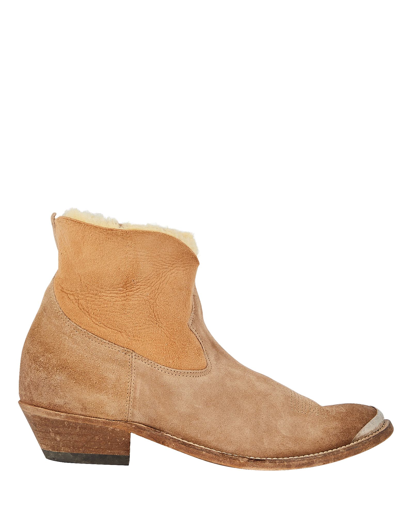 GOLDEN GOOSE YOUNG SHEARLING-LINED SUEDE ANKLE BOOTS