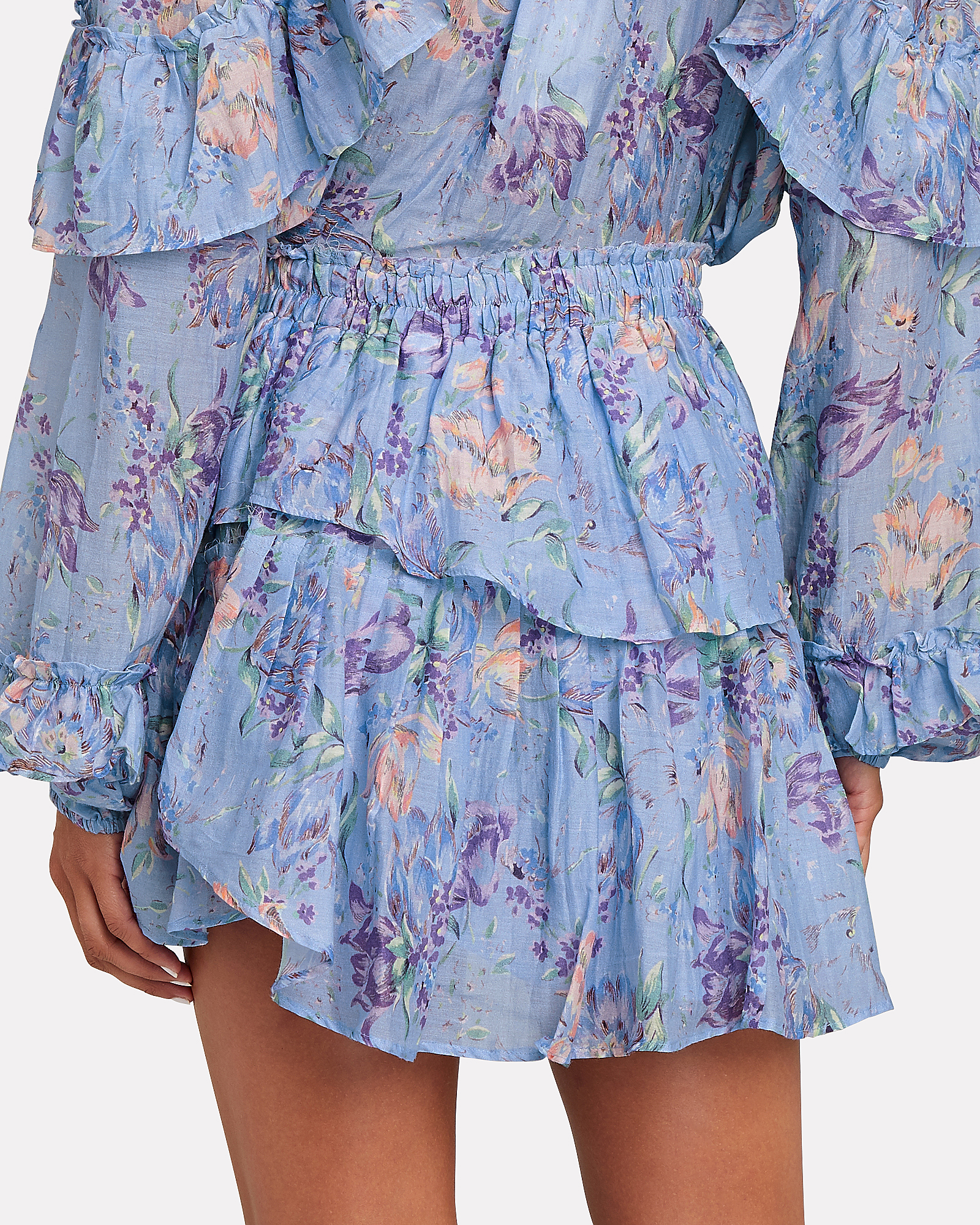 LoveShackFancy Floral Ruffle Mini Skirt | INTERMIX®
