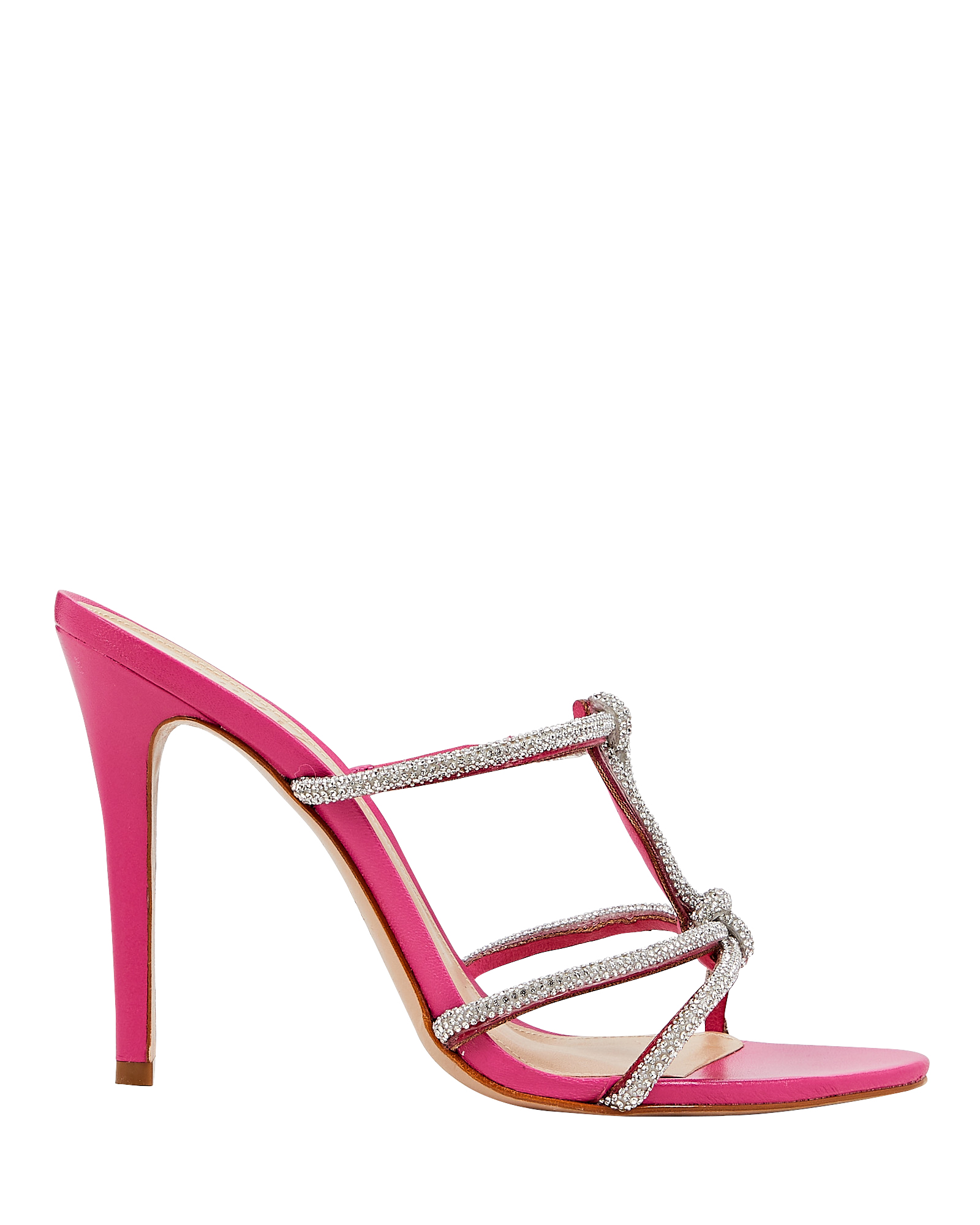 Schutz Naia Crystal-Embellished Mules In Pink | INTERMIX®