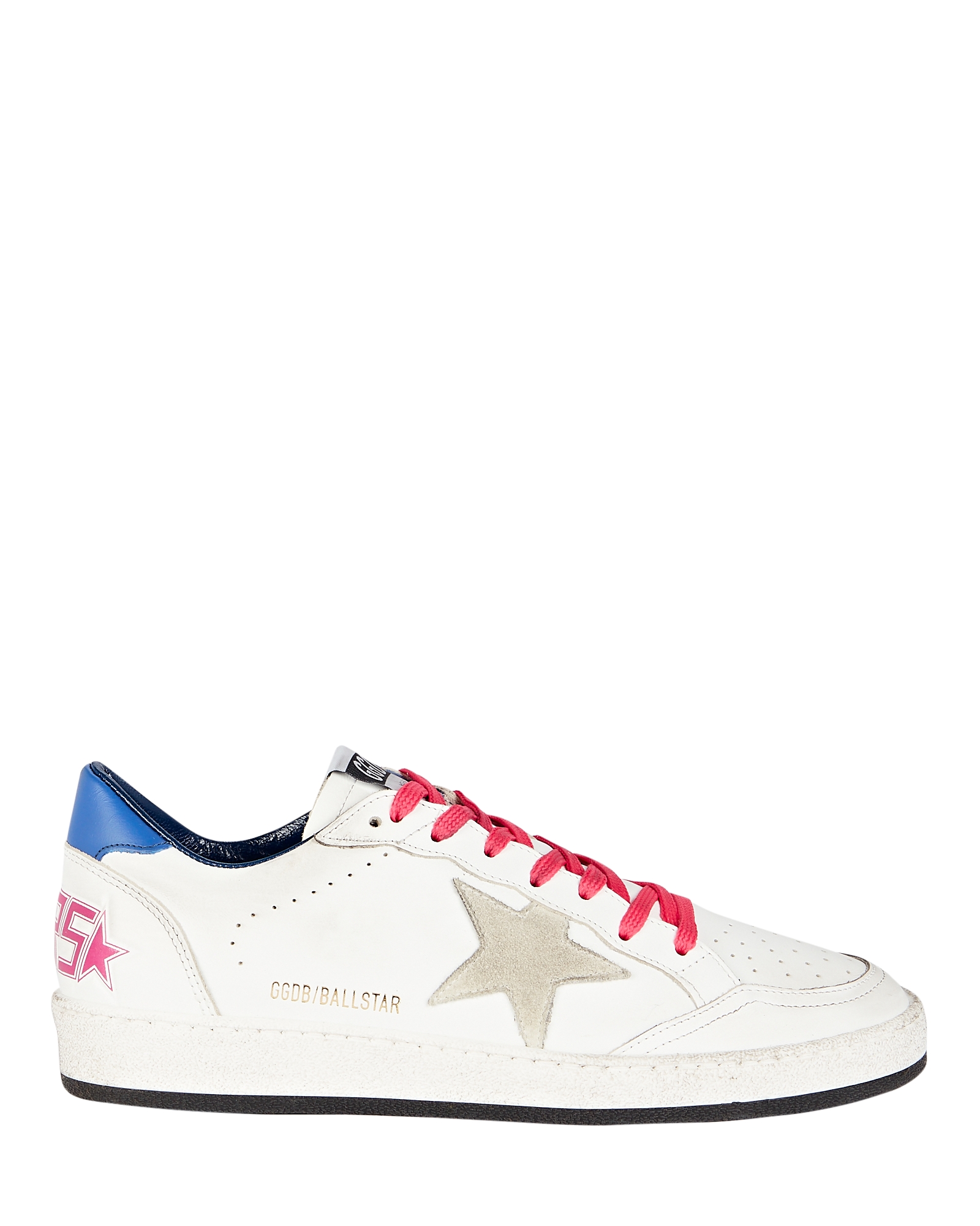 GOLDEN GOOSE BALL STAR LEATHER SNEAKERS,060093105686