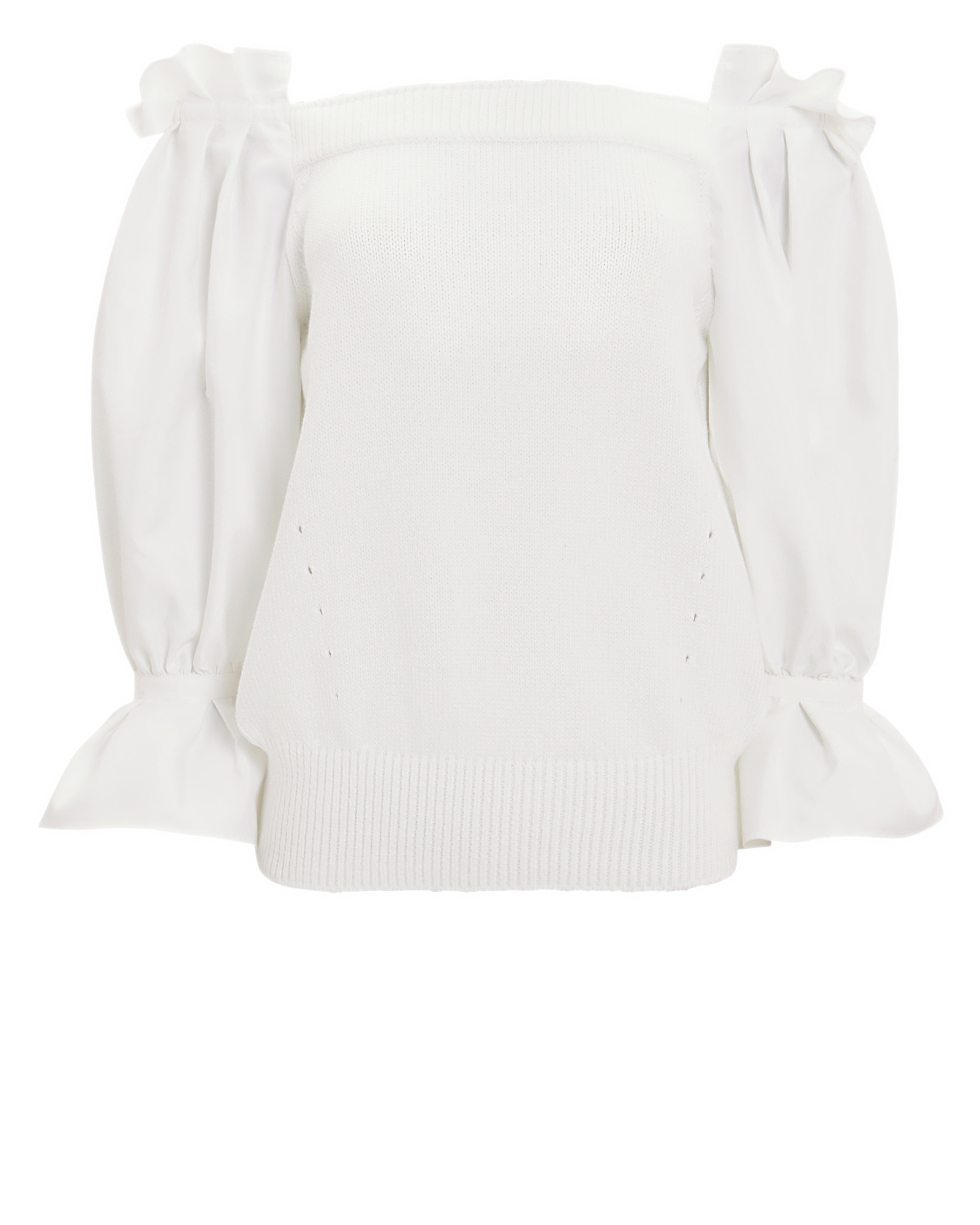 Off Shoulder Puff Sleeve Sweater | INTERMIX®