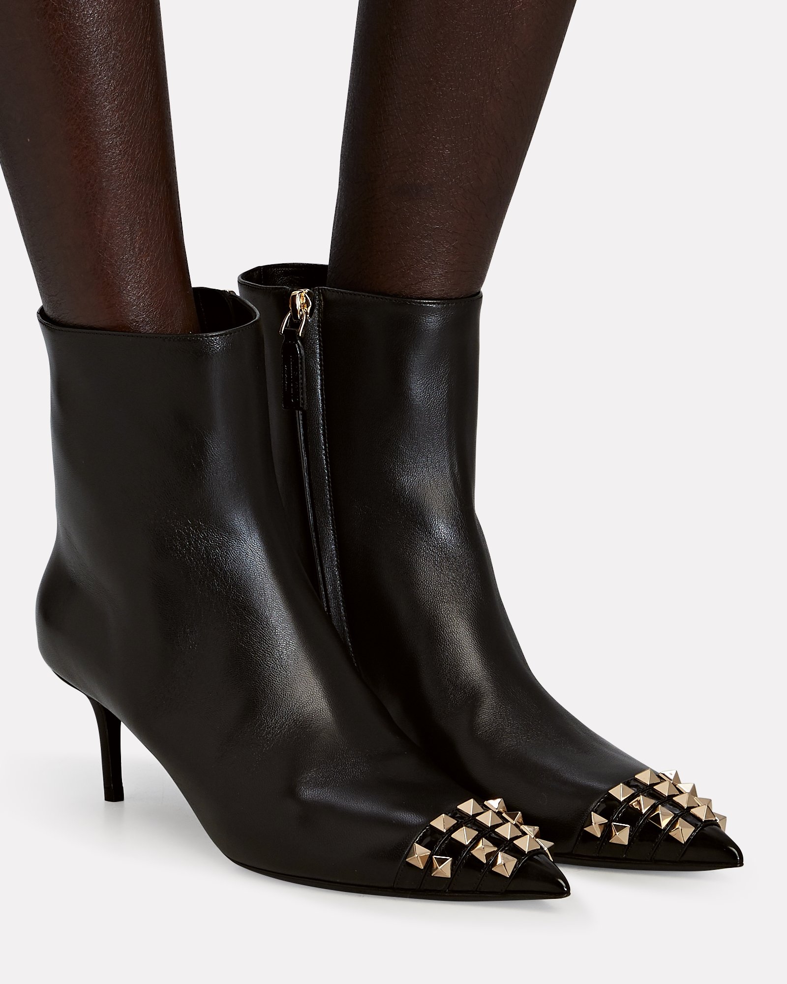 Valentino Garavani Rockstud Leather Ankle Boots | INTERMIX®