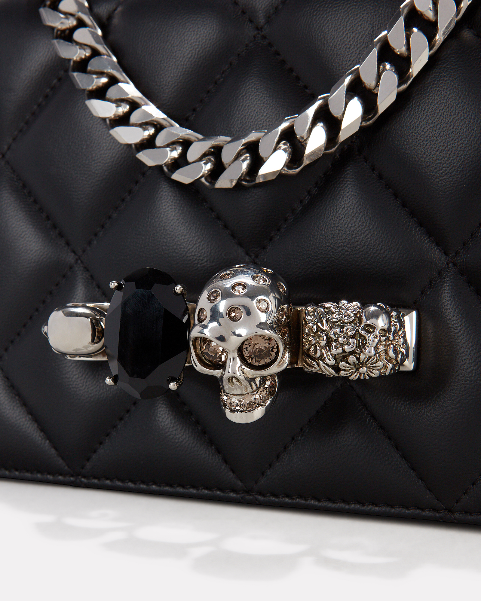 Jewel Knuckle Quilted Chain Strap Shoulder Bag | INTERMIX®