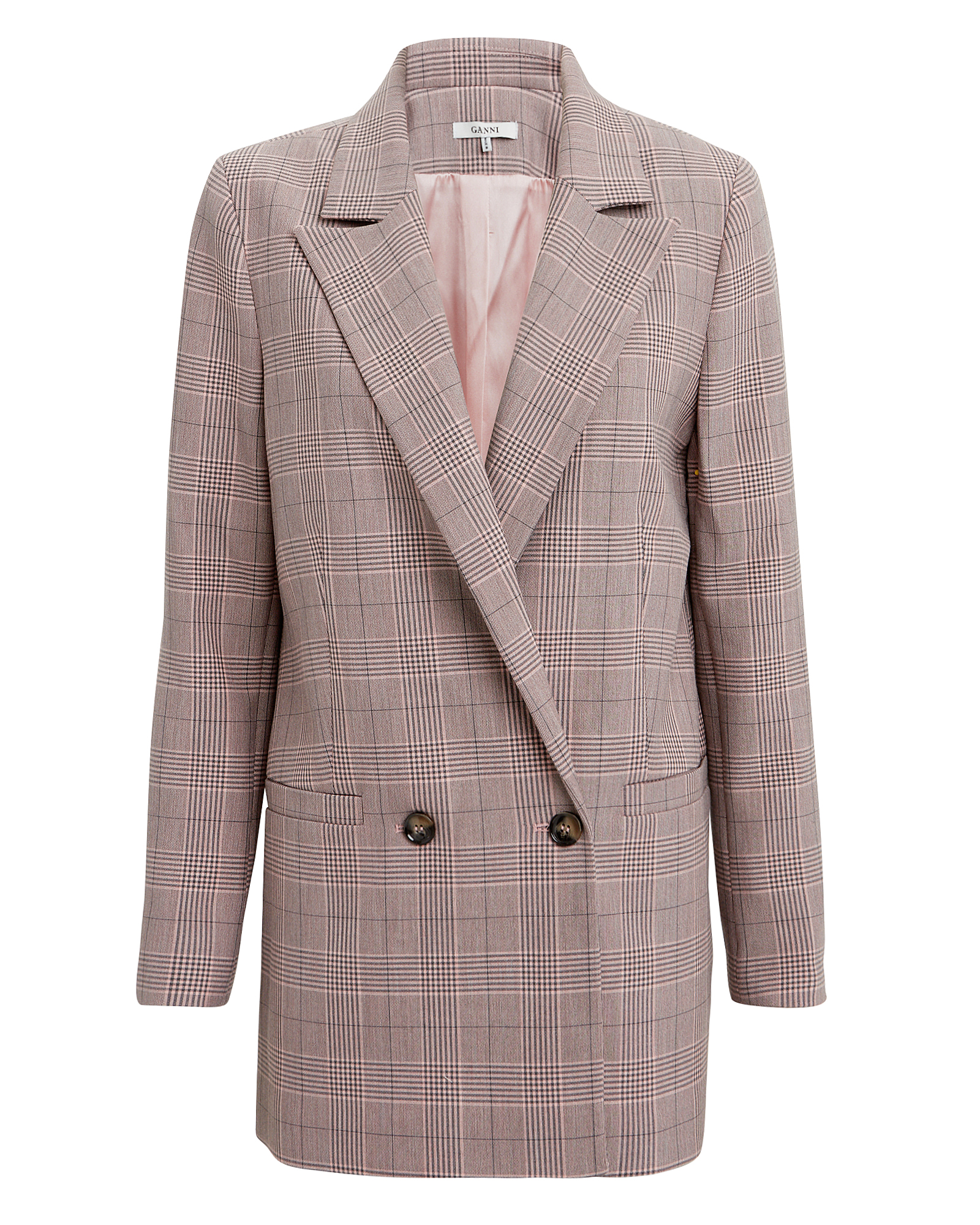 Suiting Silver Pink Plaid Jacket