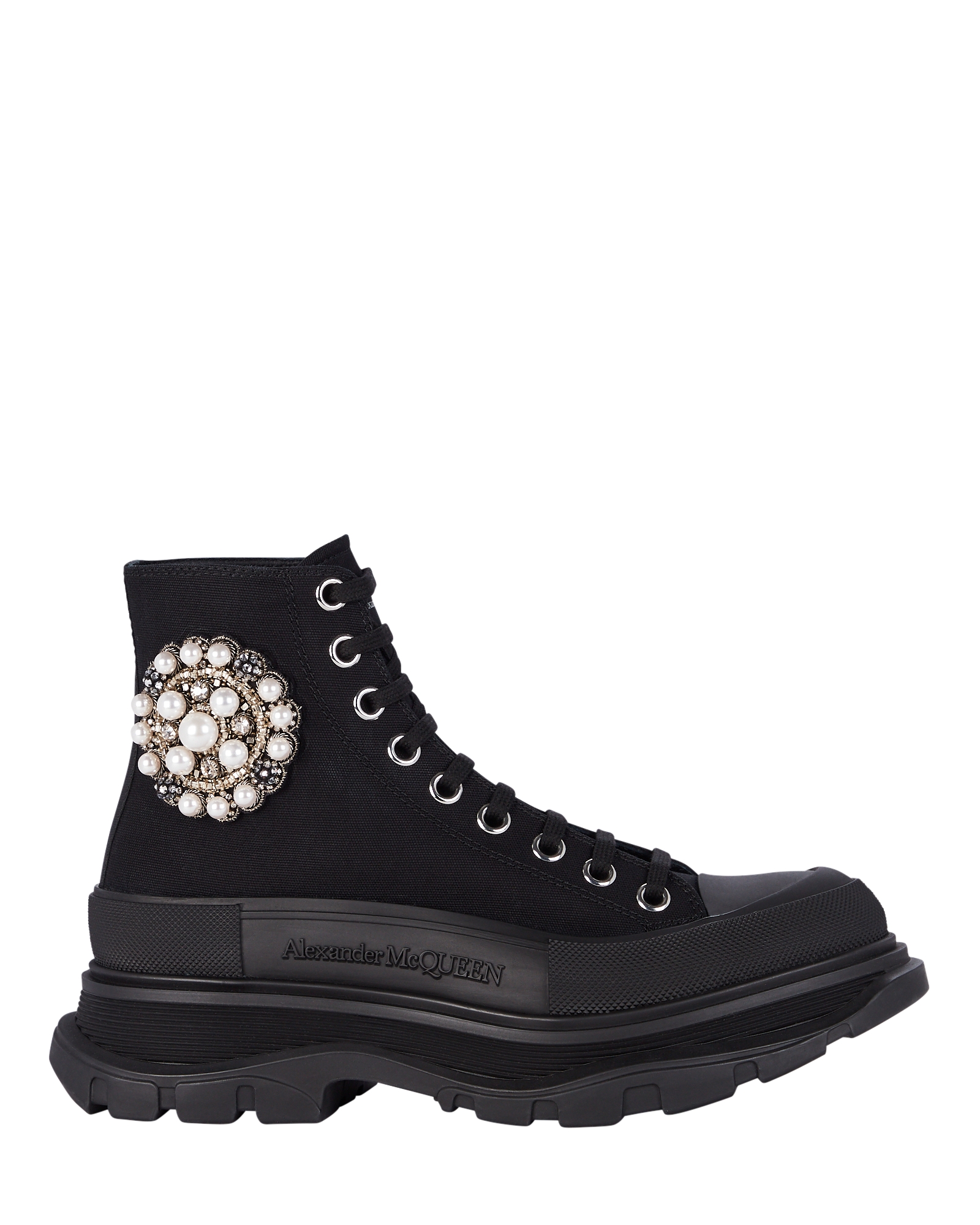Alexander McQueen Tread Slick Leather Boots | INTERMIX®
