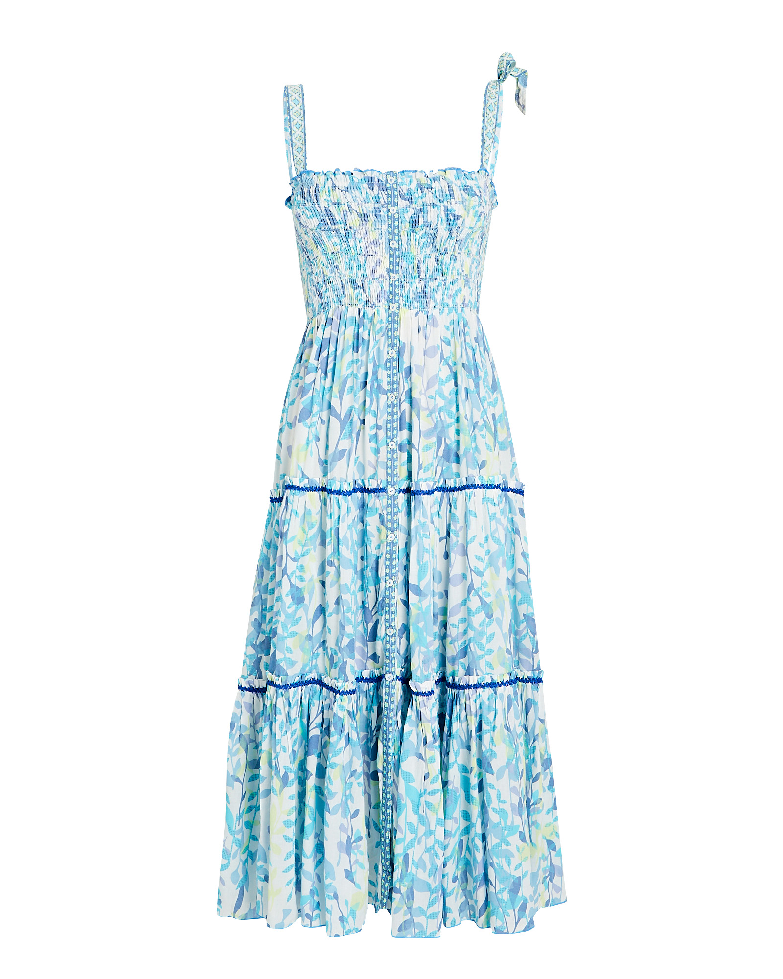 Poupette St Barth Triny Tiered Floral Midi Dress | INTERMIX®