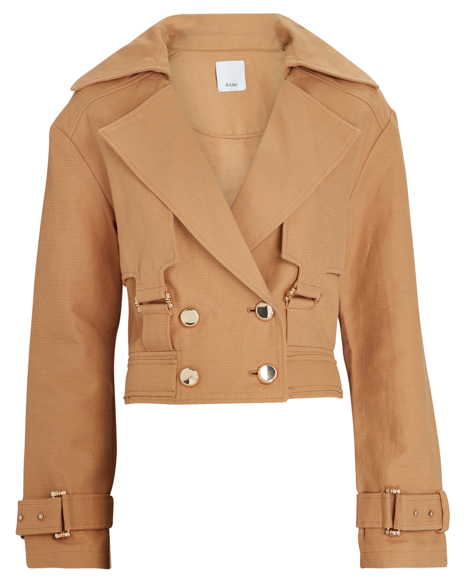 Acler Vermont Double-breasted Jacket In Beige