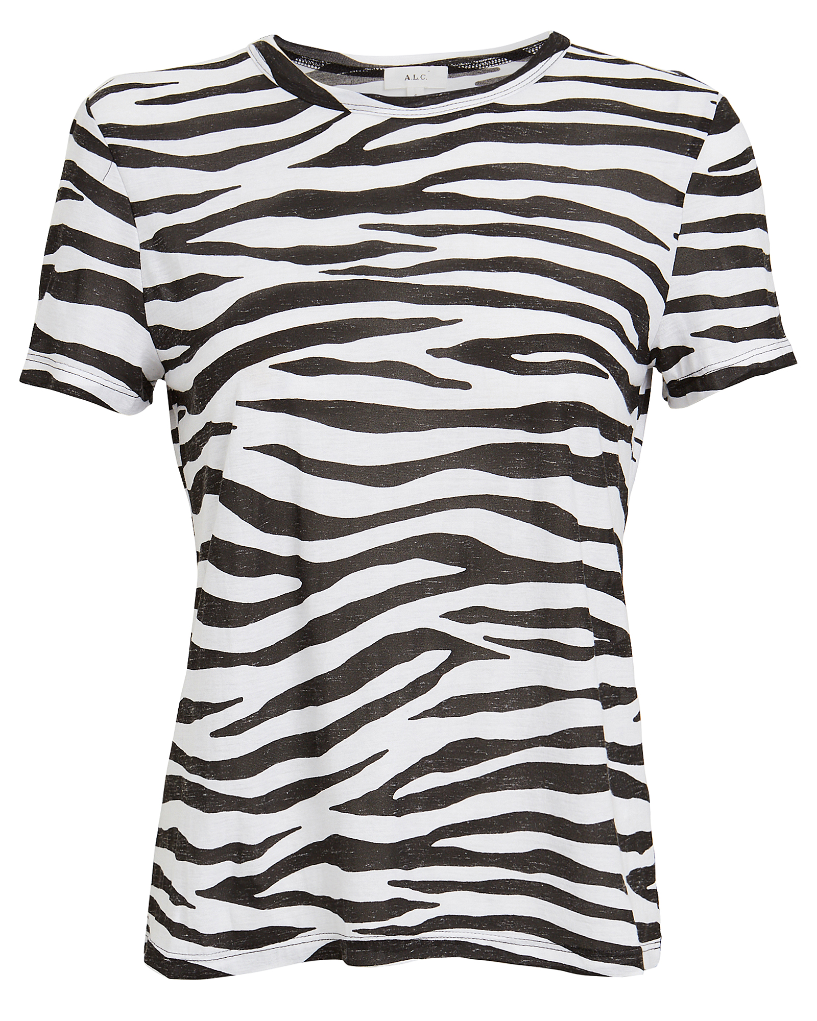 A.l.c . Bambina Zebra Jersey T-shirt In Blk/wht | ModeSens