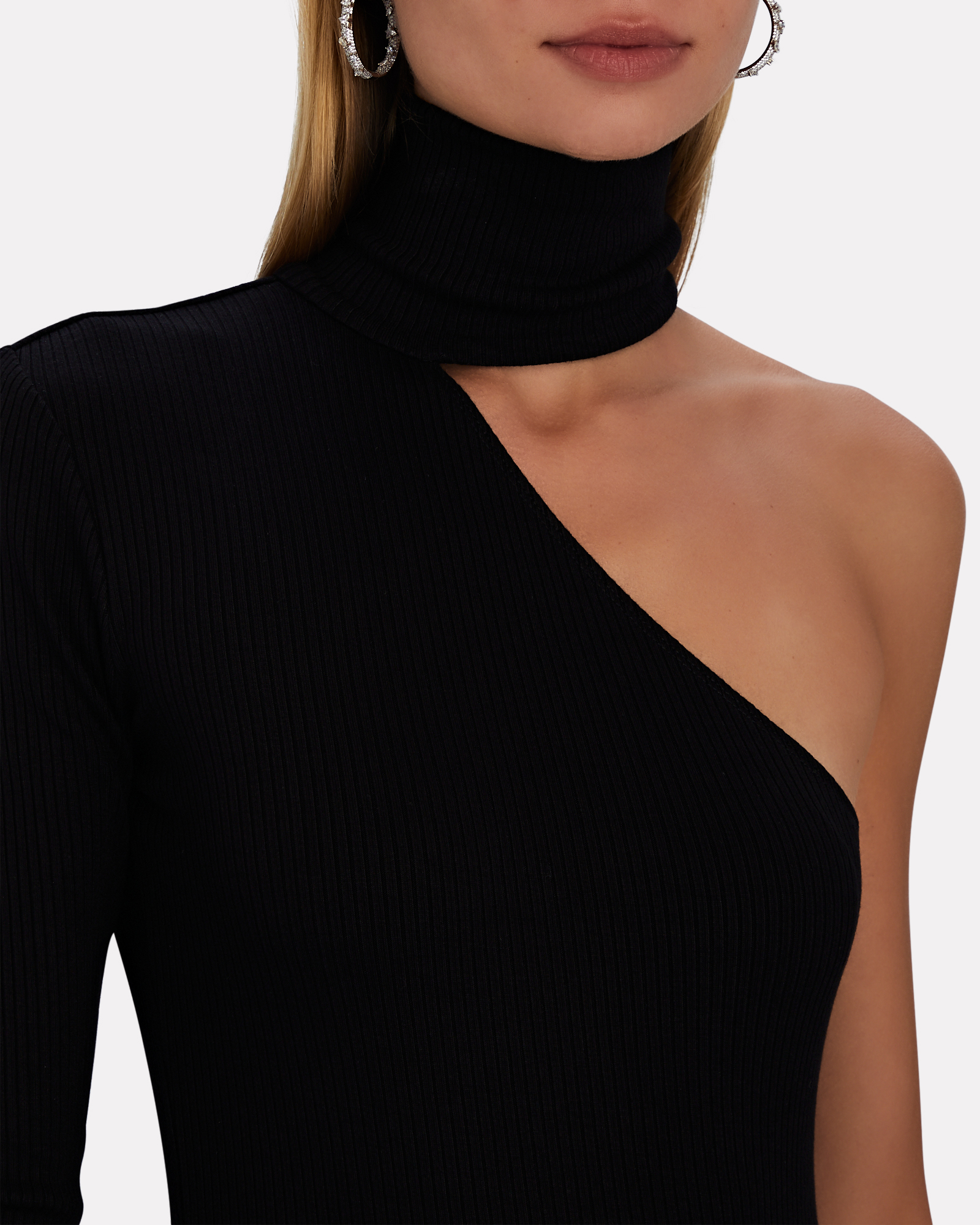 The Range Alloy Carved Turtleneck Maxi Dress in black | INTERMIX®