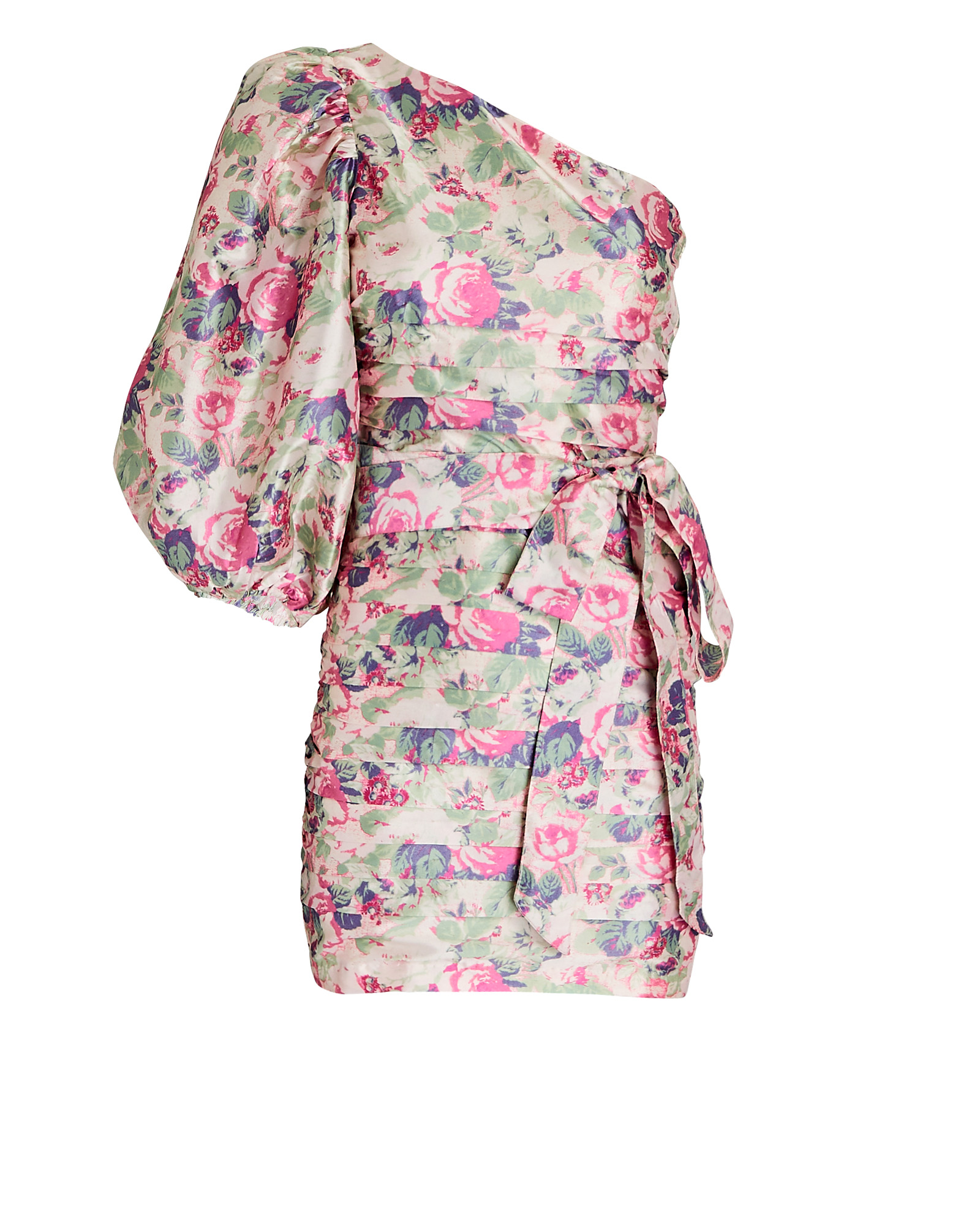 LoveShackFancy Altie Floral Satin Mini Dress | INTERMIX®