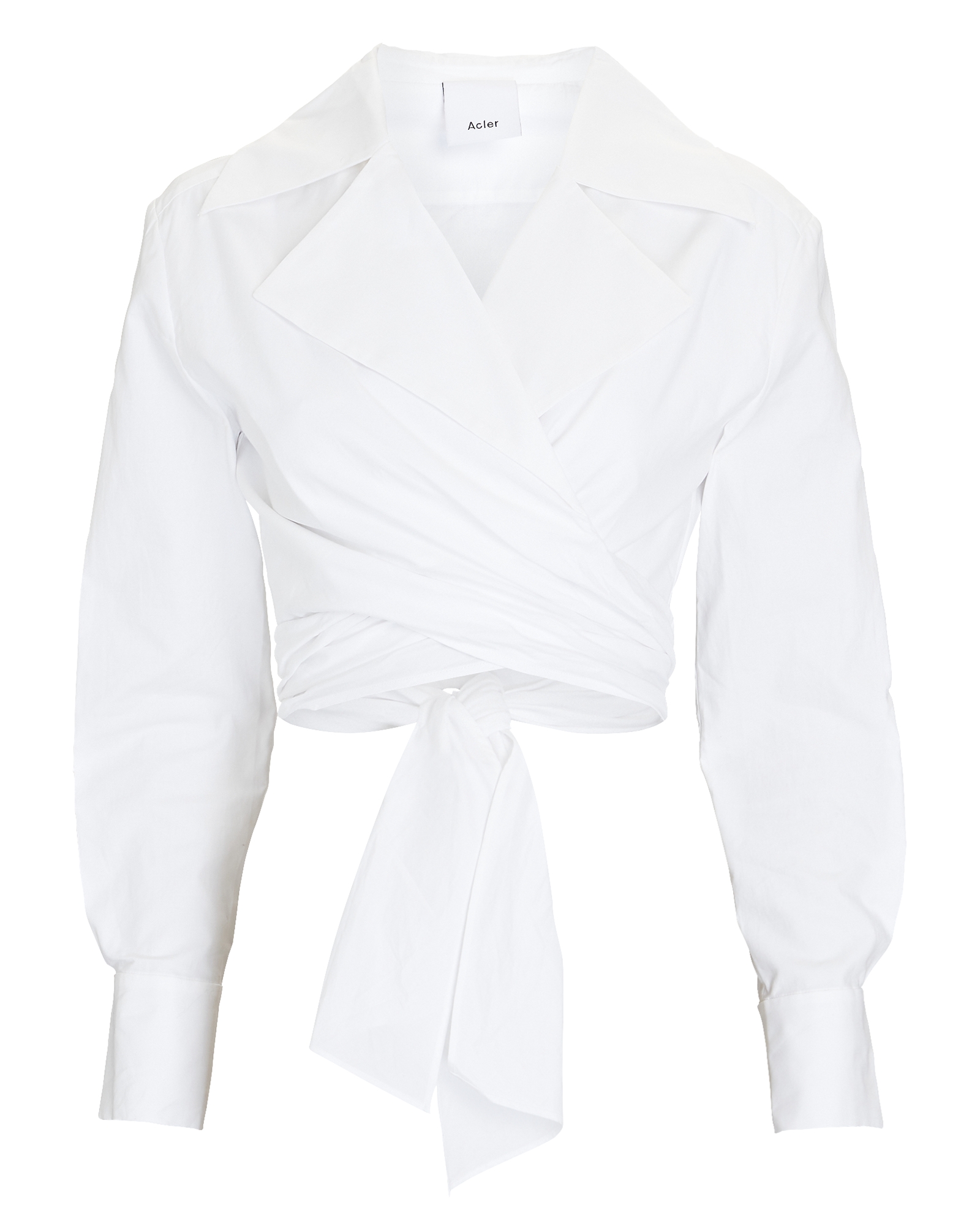 Acler Sherwood Cotton Wrap Shirt | INTERMIX®