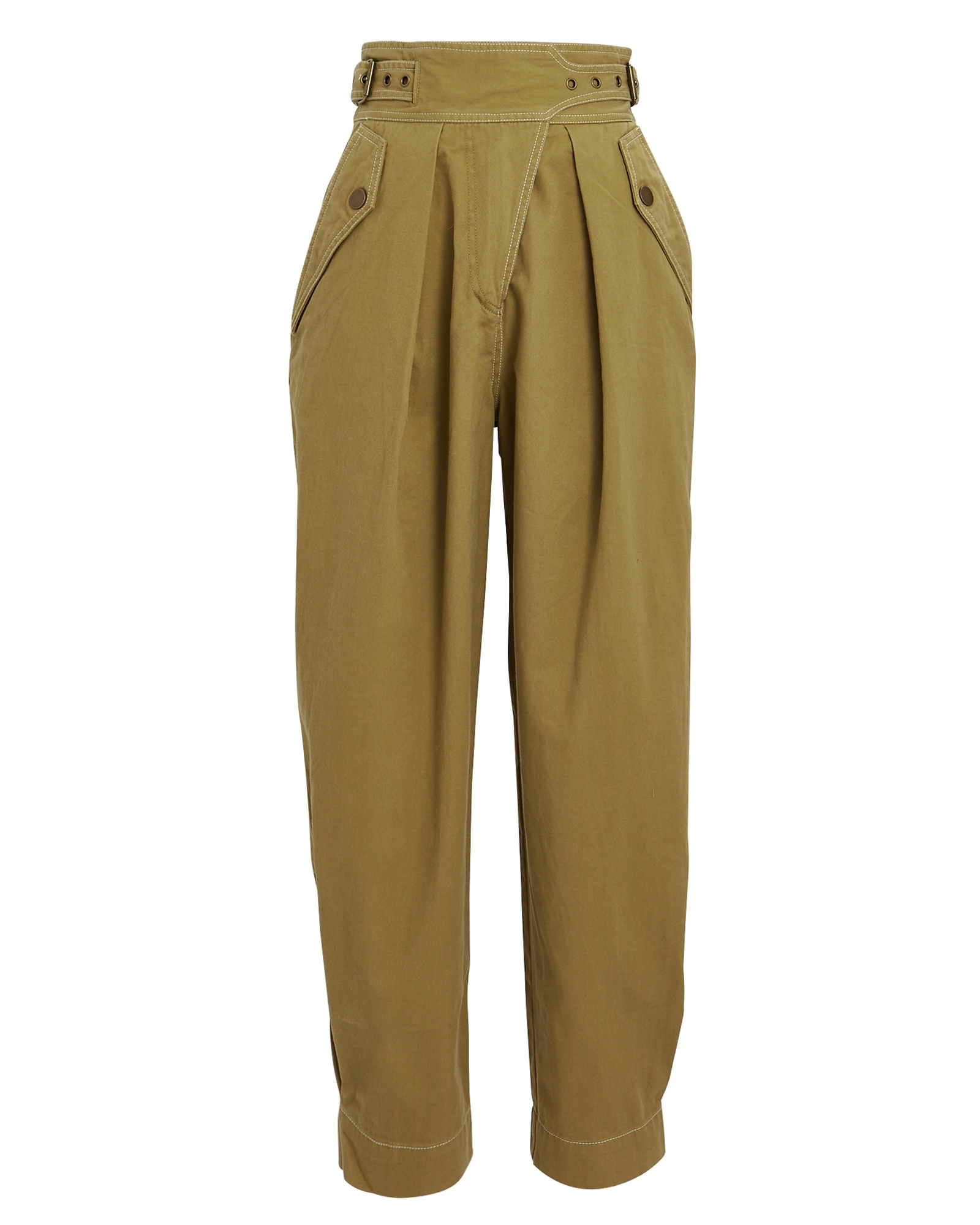 Ulla Johnson Dune Cropped Cotton Twill Trousers | INTERMIX®