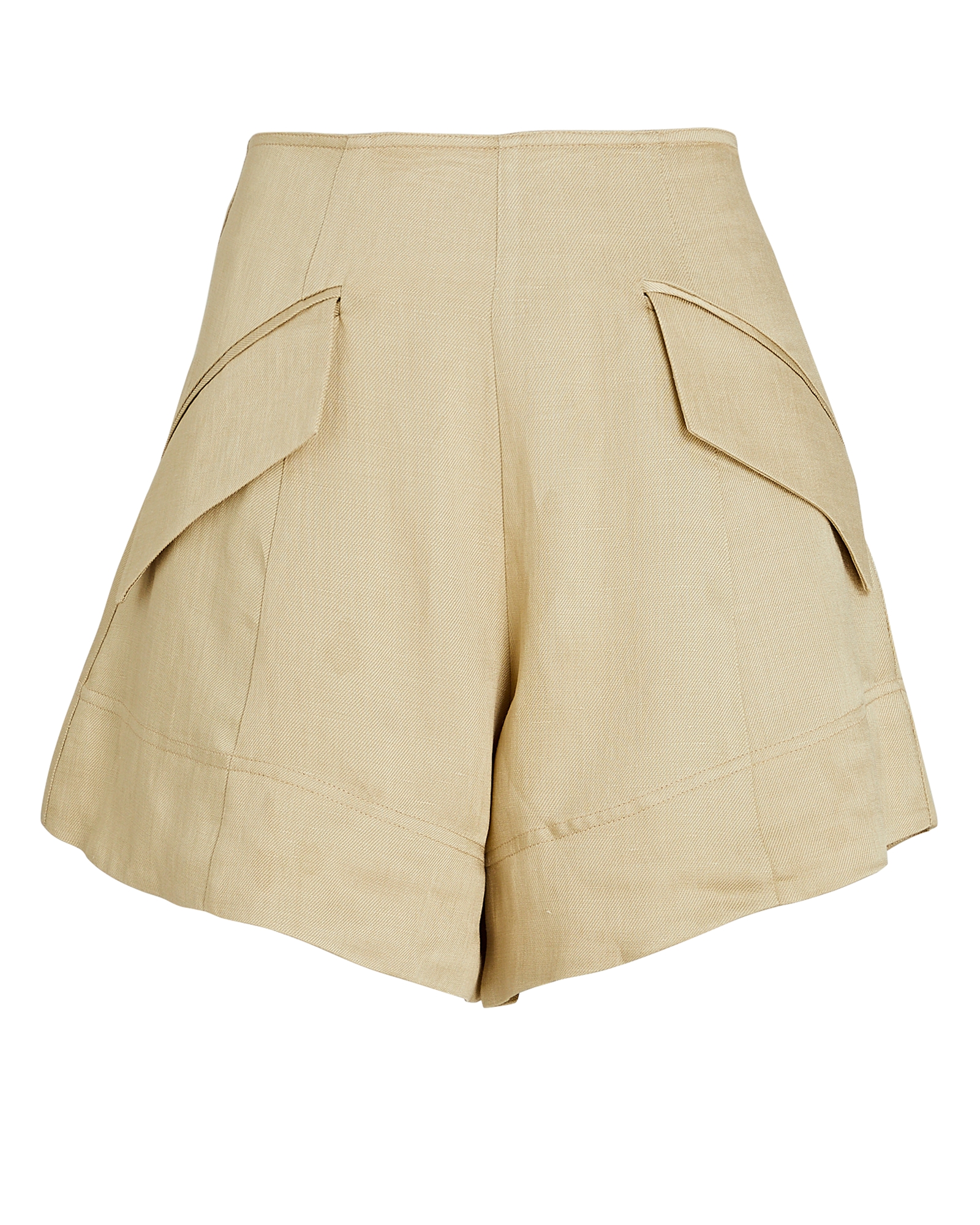 Shona Joy Marie Flared Linen-Blend Shorts | INTERMIX®