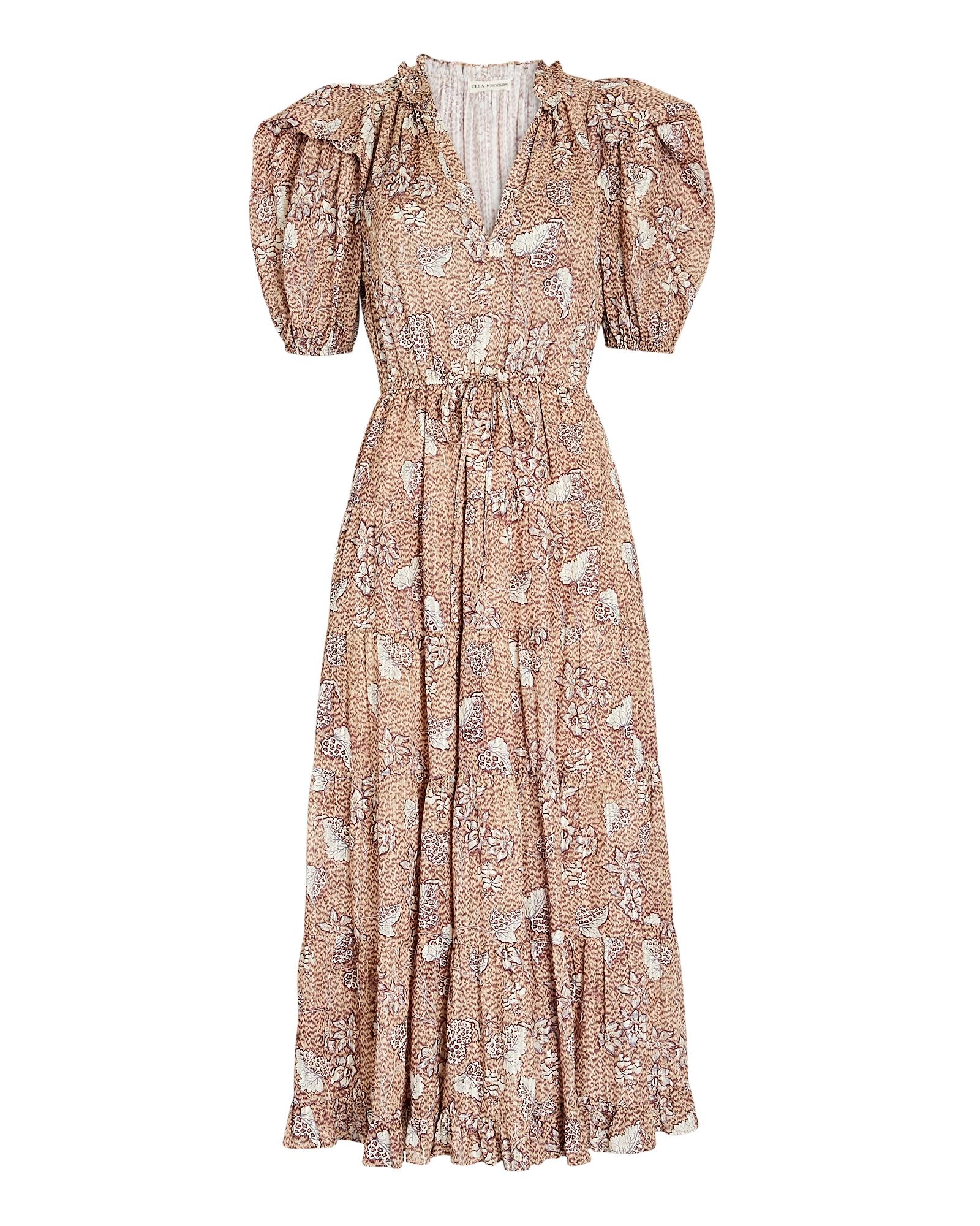 Ulla Johnson Ava Floral Puff Sleeve Midi Dress | INTERMIX®