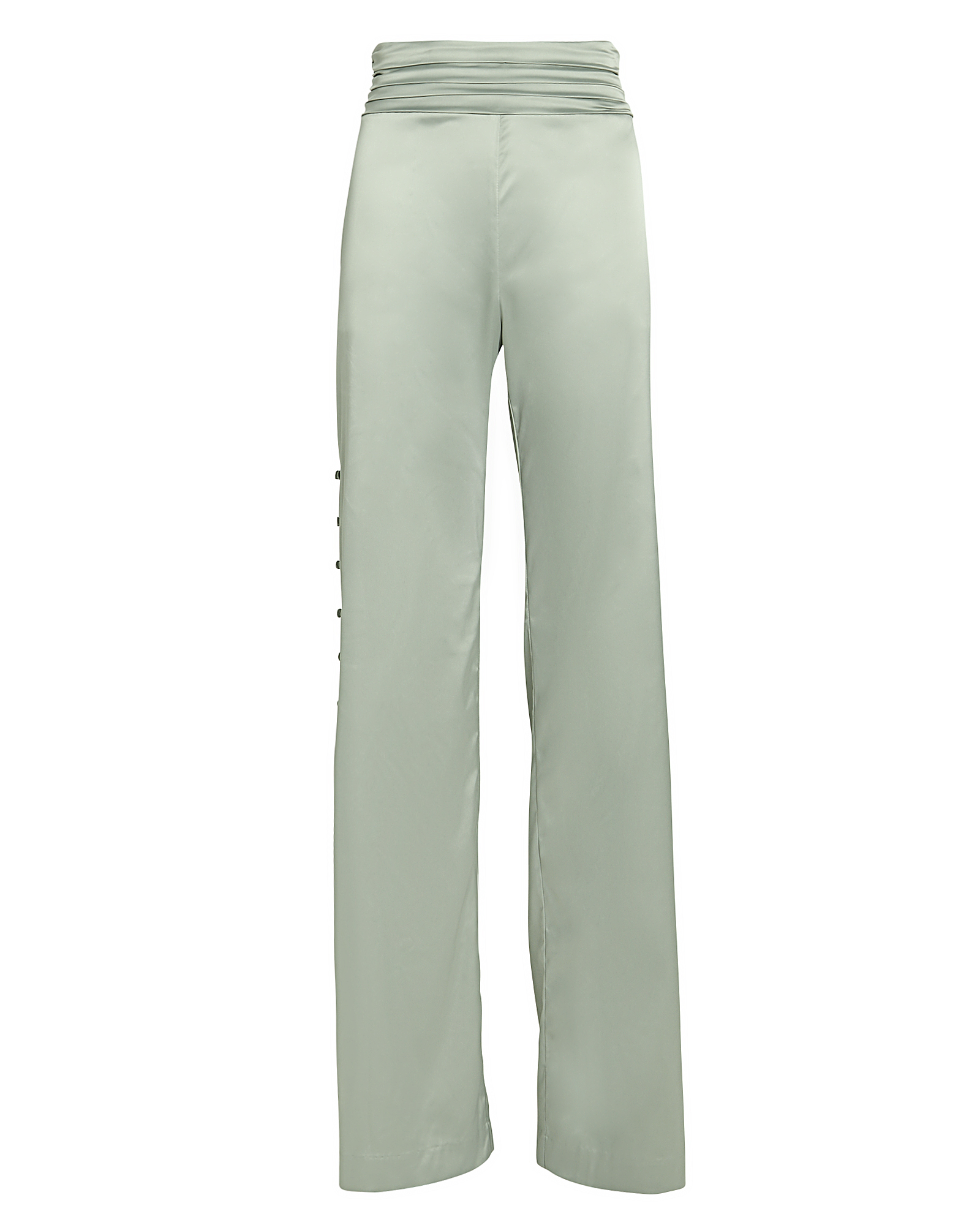 High-Rise Satin Trousers