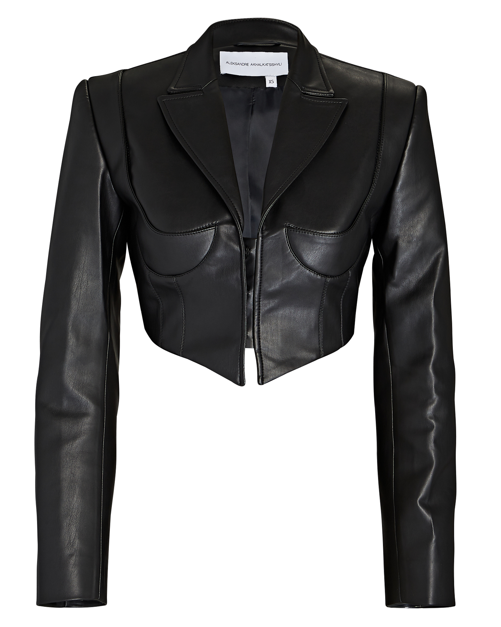 Aleksandre Akhalkatsishvili Vegan Leather Jacket In Black | INTERMIX®