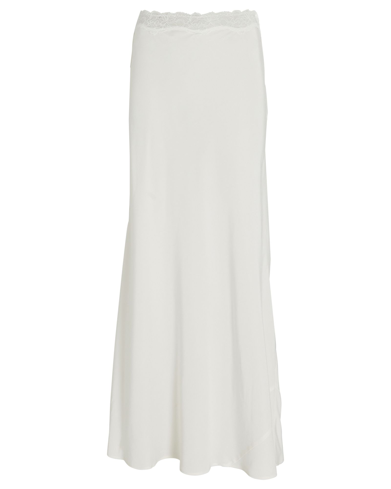SIR the label Alma Lace-Trimmed Silk Skirt | INTERMIX®