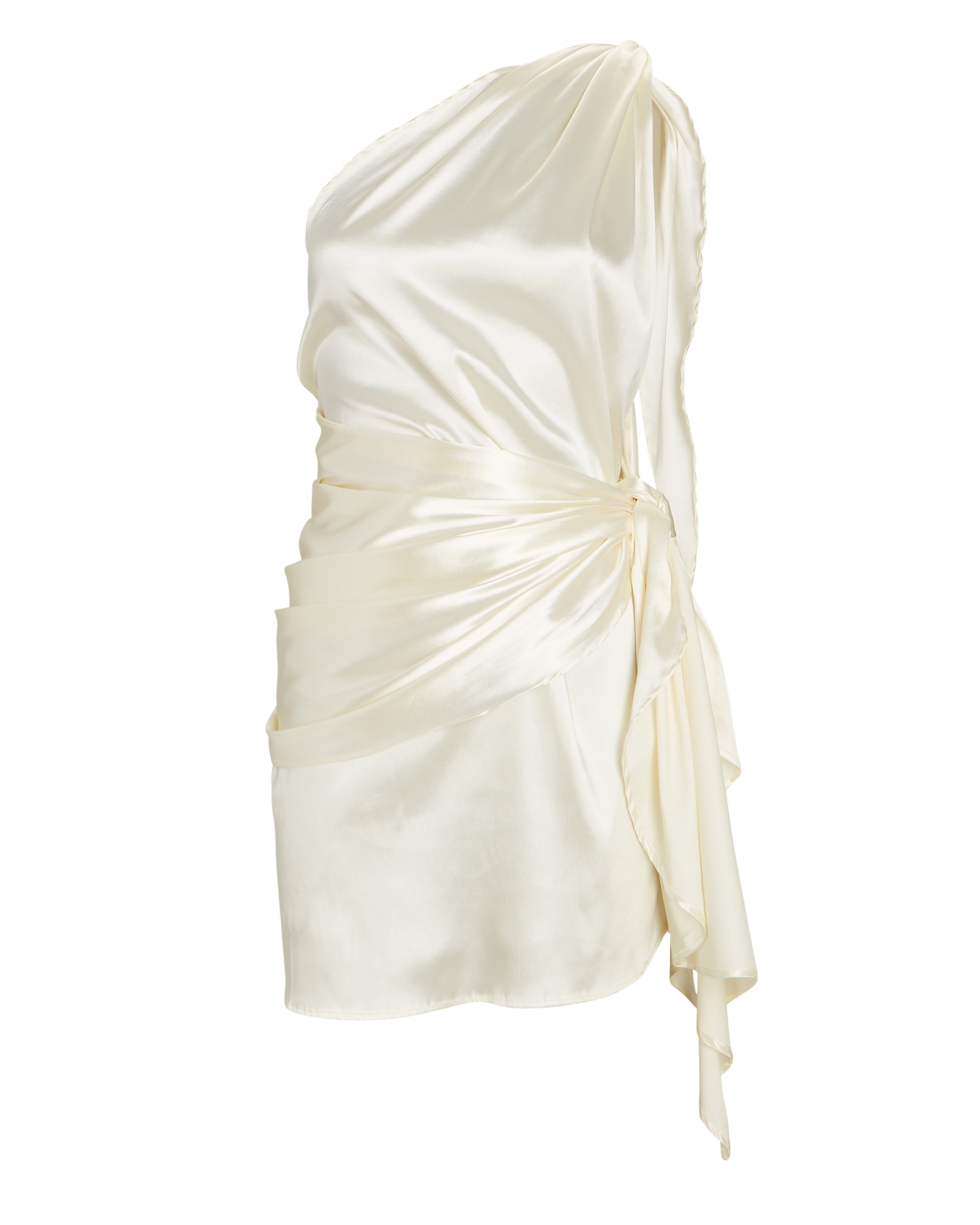 Baobab Marea One-Shoulder Mini Dress in Ivory | INTERMIX®