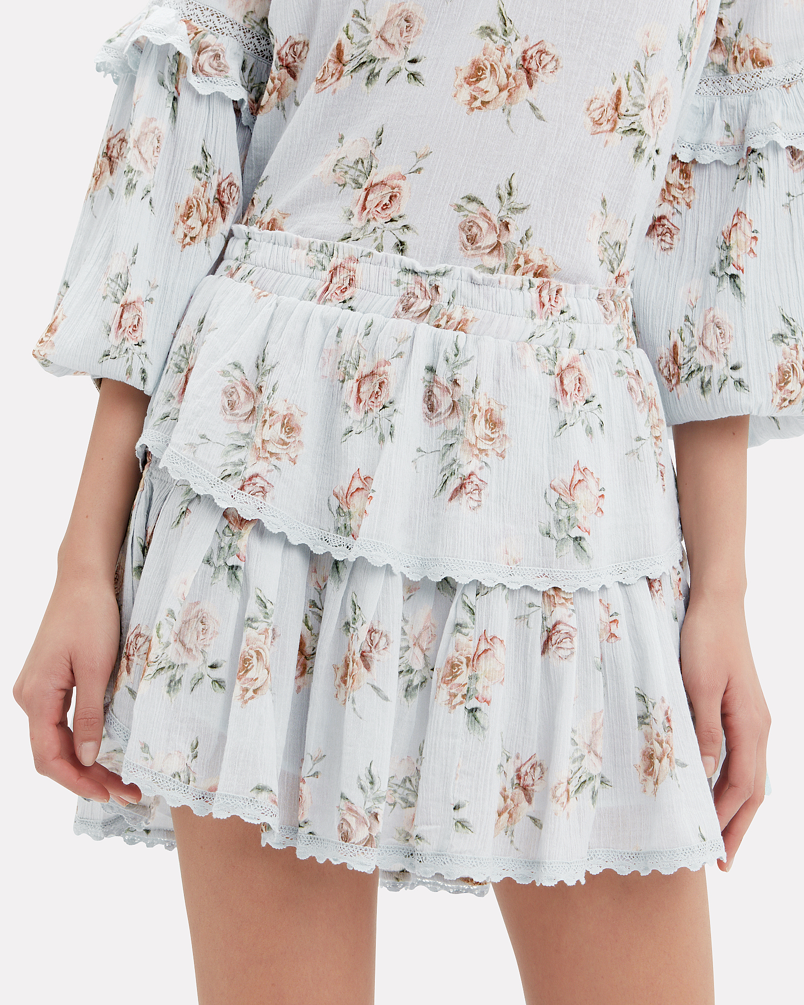 Ruffle Floral Mini Skirt | INTERMIX®