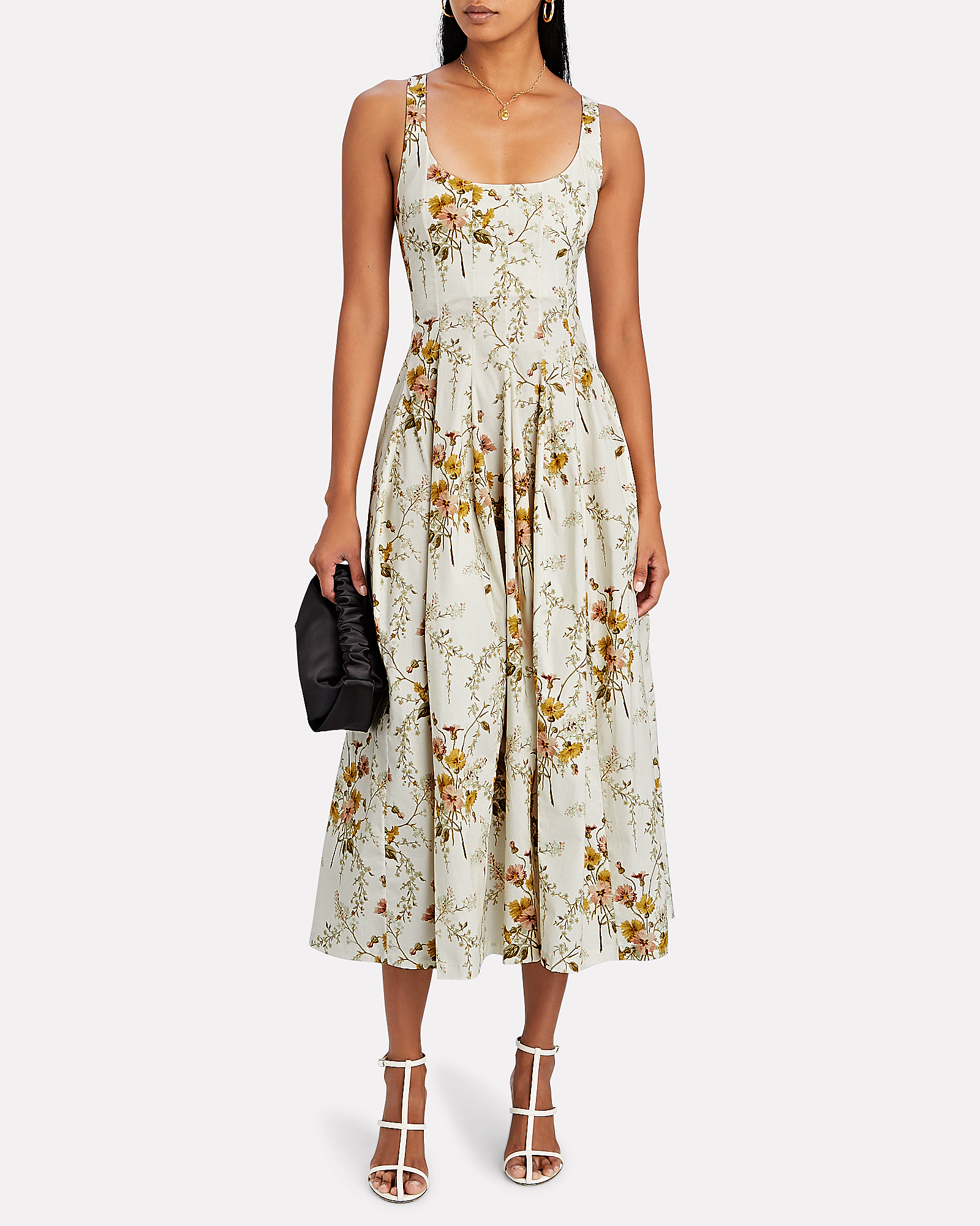 Floral Cotton Midi Dress