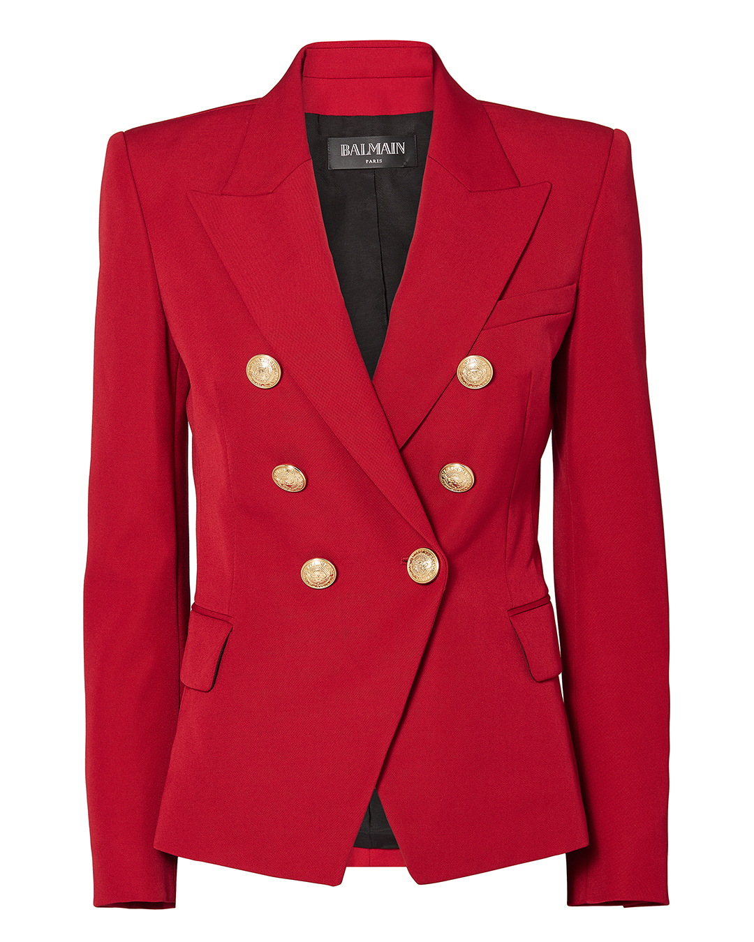 Classic Double-Breasted Red Blazer