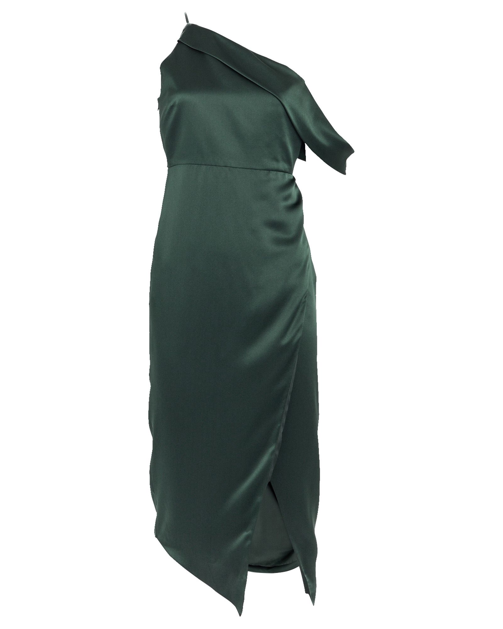 Michelle Mason One-Shoulder Draped Silk Dress | INTERMIX®