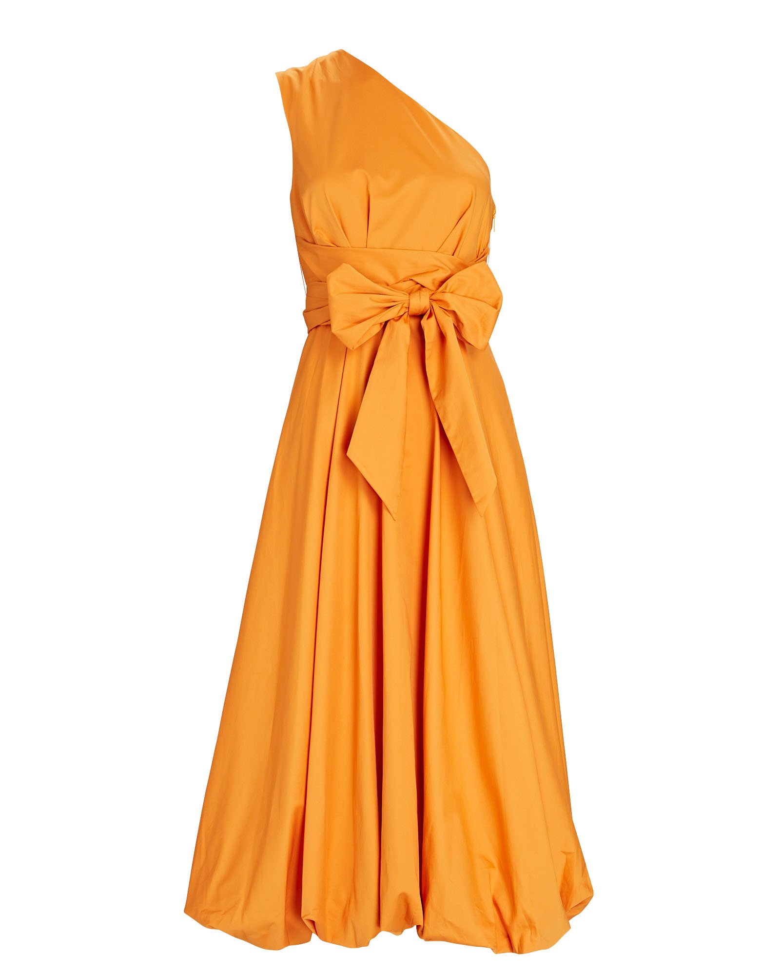 Tibi One-Shoulder Eco Poplin Midi Dress | INTERMIX®