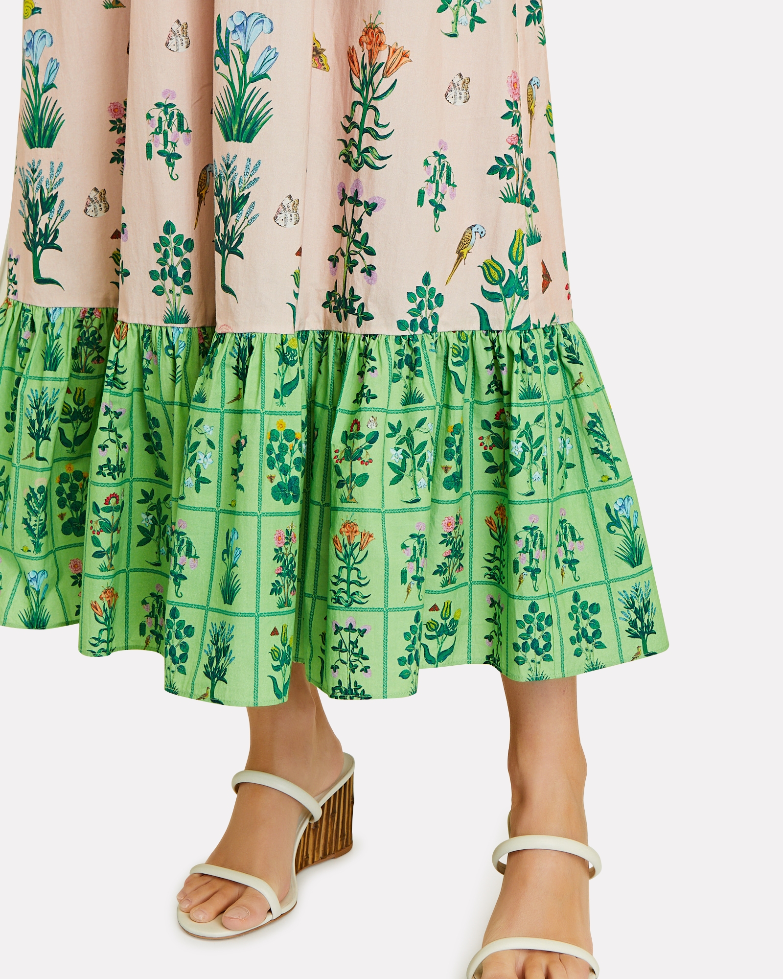RHODE Eloise Smocked Floral Midi Dress | INTERMIX®