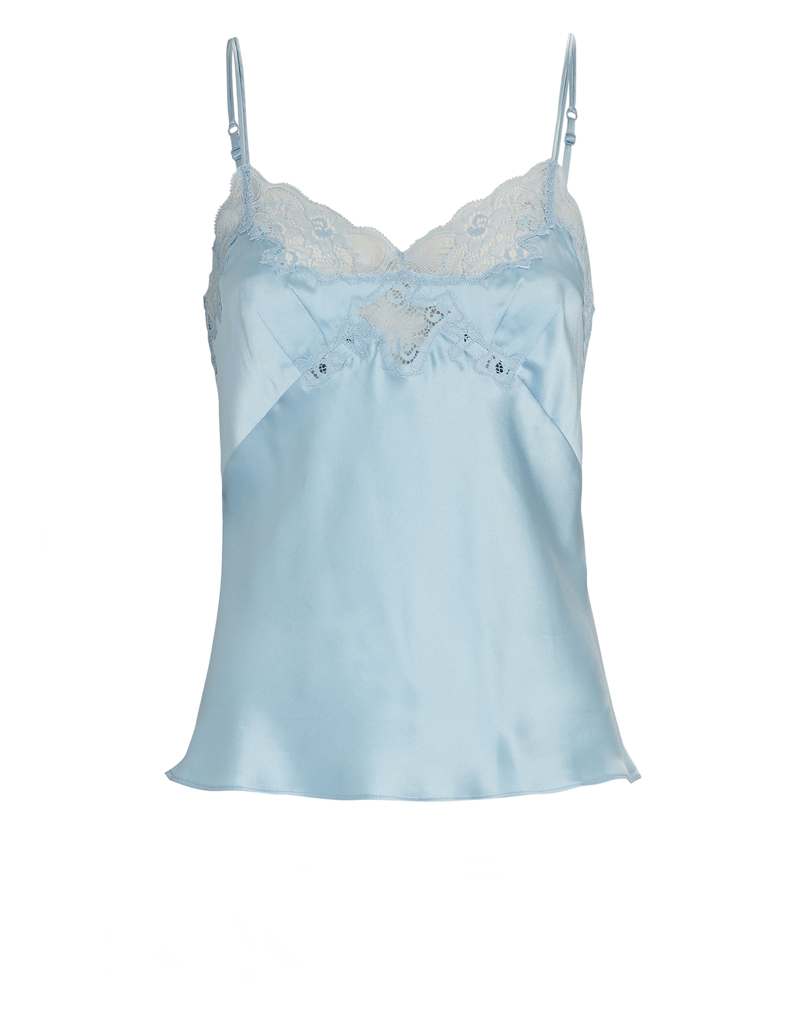 Only Hearts Lace-Trimmed Silk Charmeuse Camisole | INTERMIX®