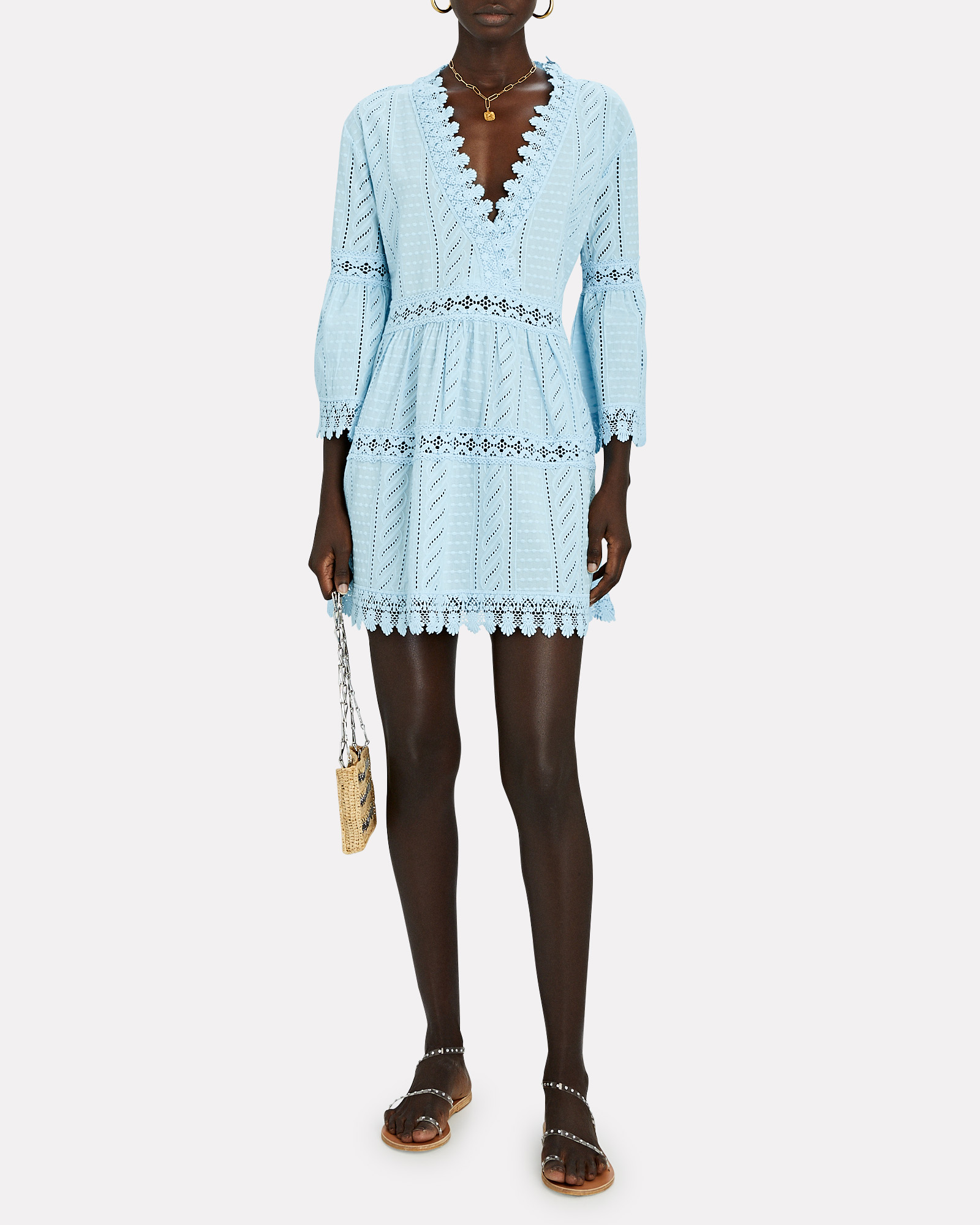 Melissa Odabash Victoria Crochet-Trimmed Cotton Dress | INTERMIX®