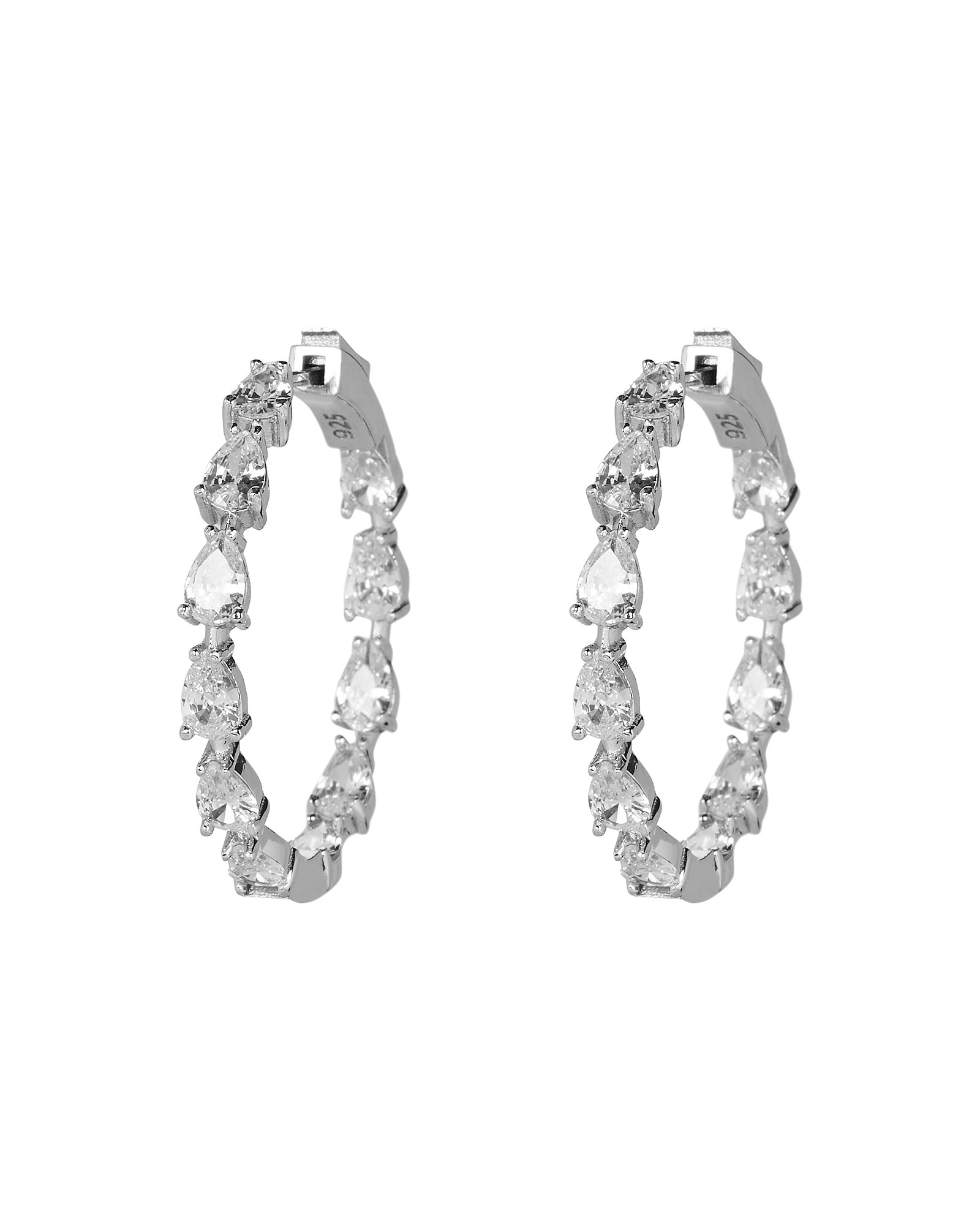 NICKHO REY Gil Crystal Stone Hoop Earrings,060052406694