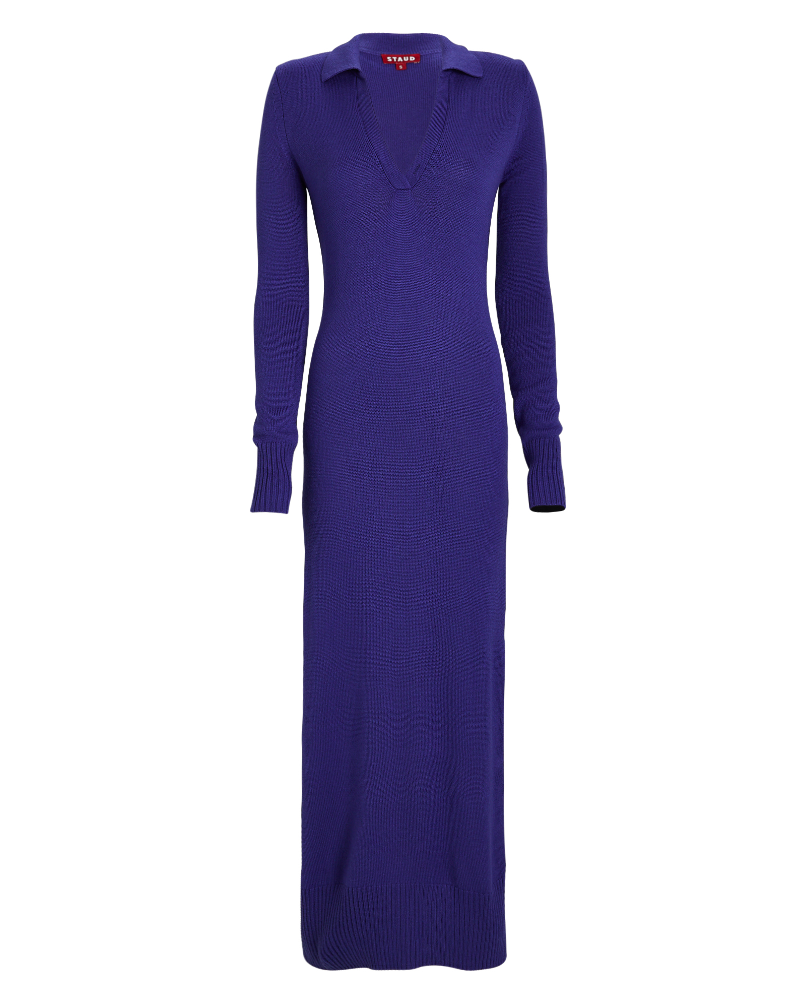 STAUD Crown Wool-Blend Polo Dress In Blue | INTERMIX®