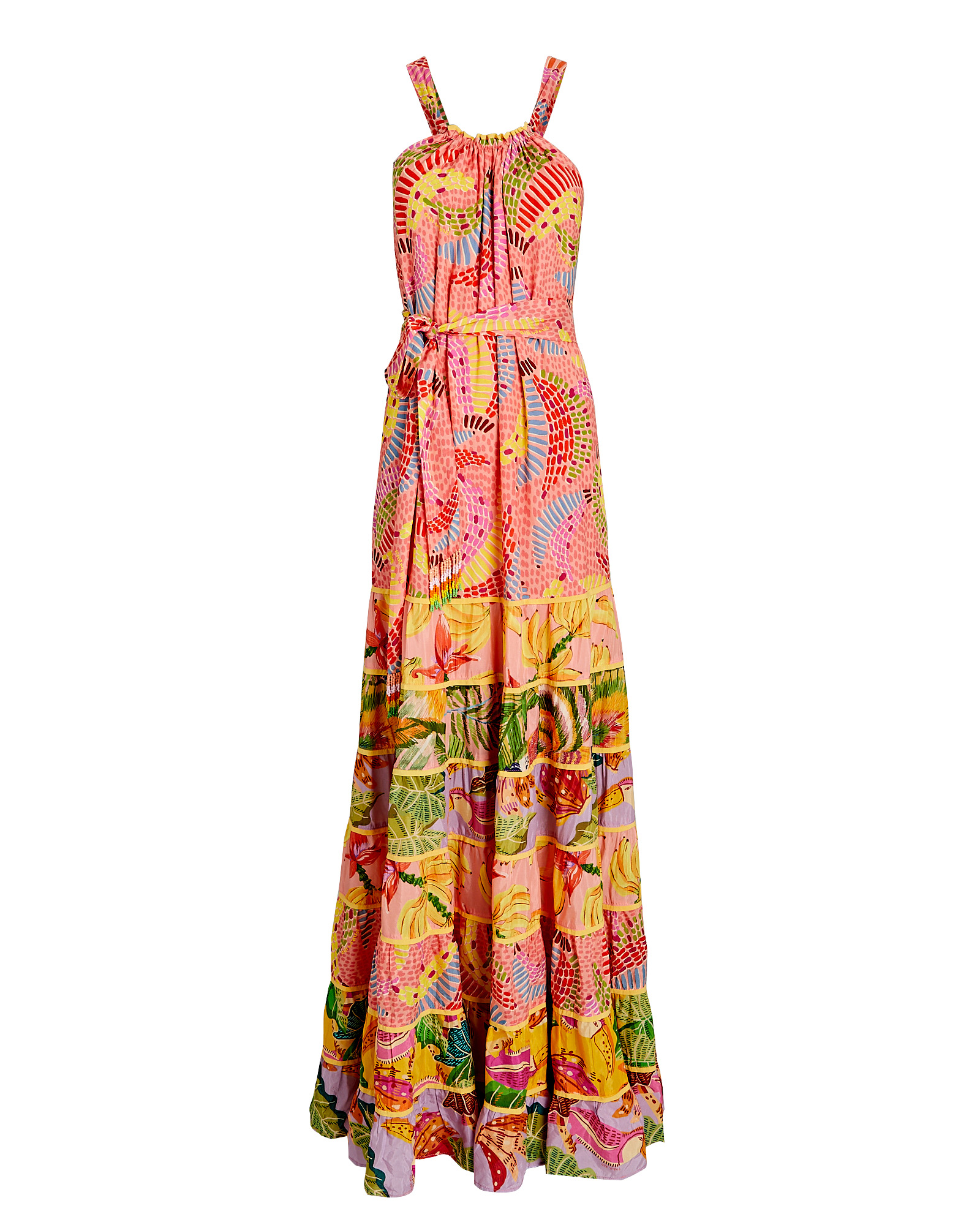 Farm Rio Mixed Pink Prints Maxi Dress In Multi | ModeSens