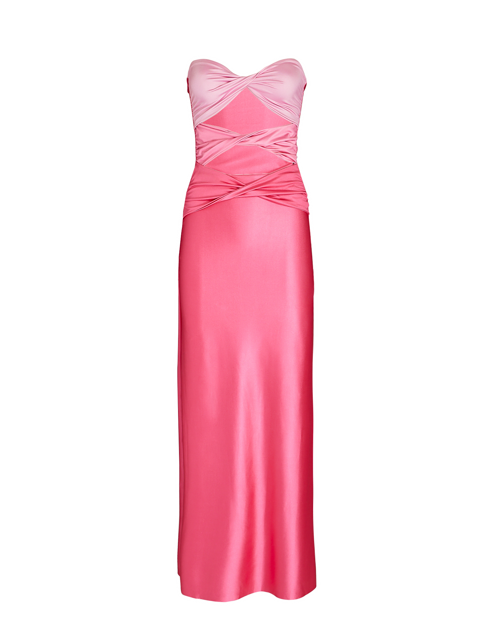 Baobab Ola Straplesss Cut-Out Midi Dress in Pink | INTERMIX®