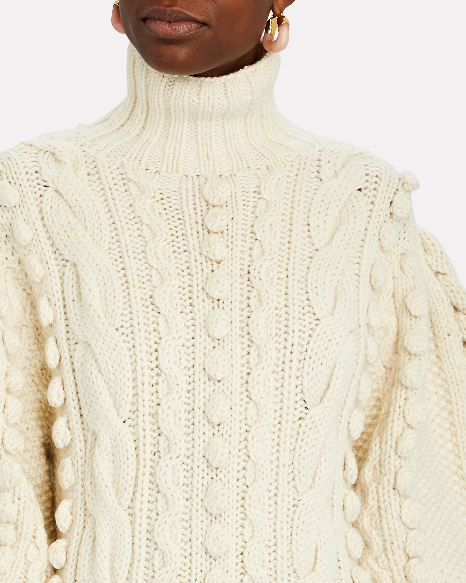 Ulla Johnson Frida Cable Knit Wool Sweater Dress | INTERMIX®