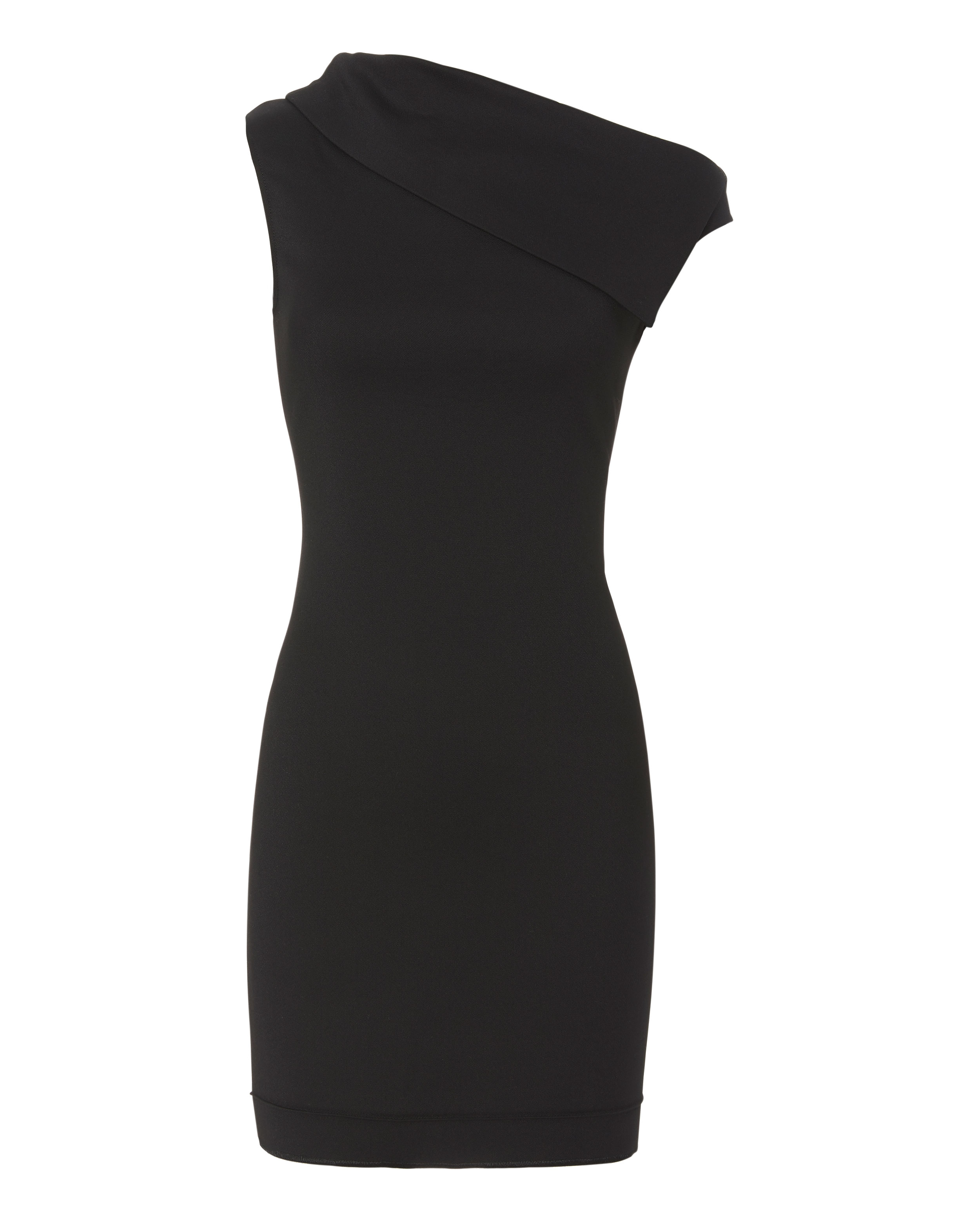 Black Asymmetric Mini Dress | Helmut Lang