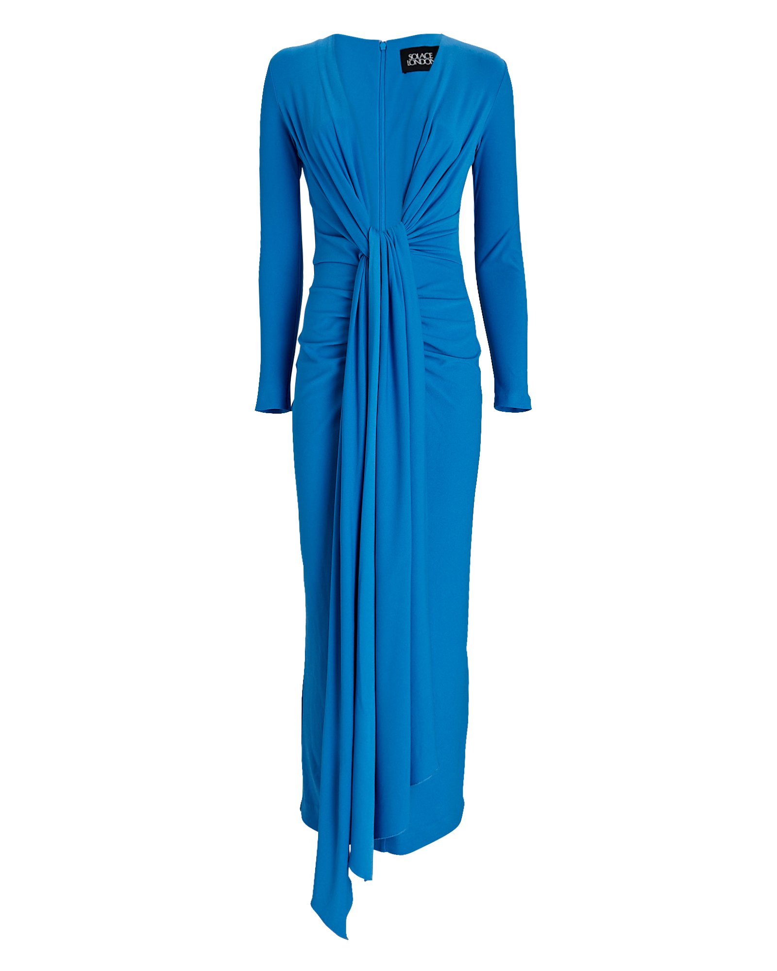 Solace London Lorena Knotted Crepe Midi Dress | INTERMIX®