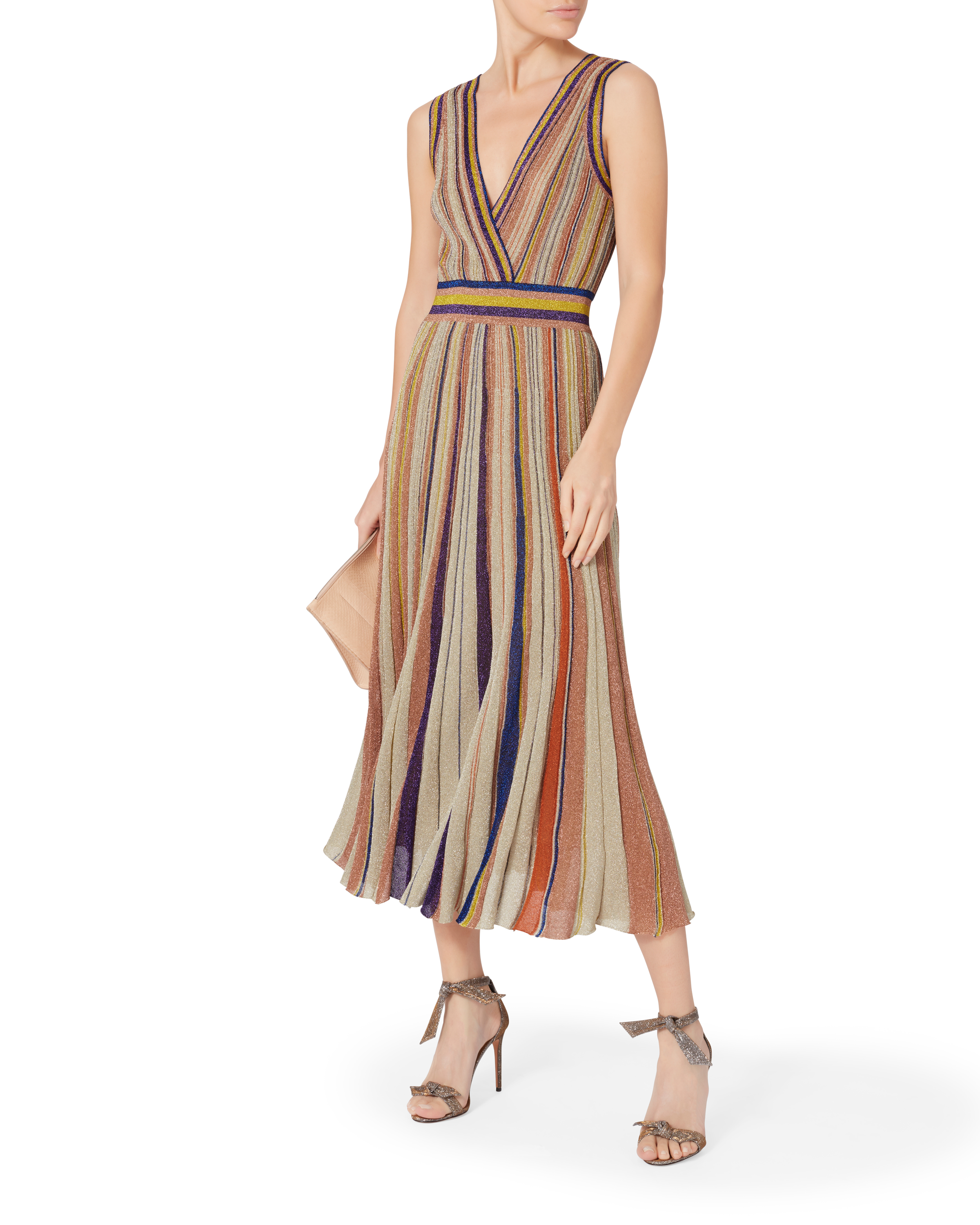 Intermix X Missoni Striped Pleated Lurex Dress | INTERMIX®