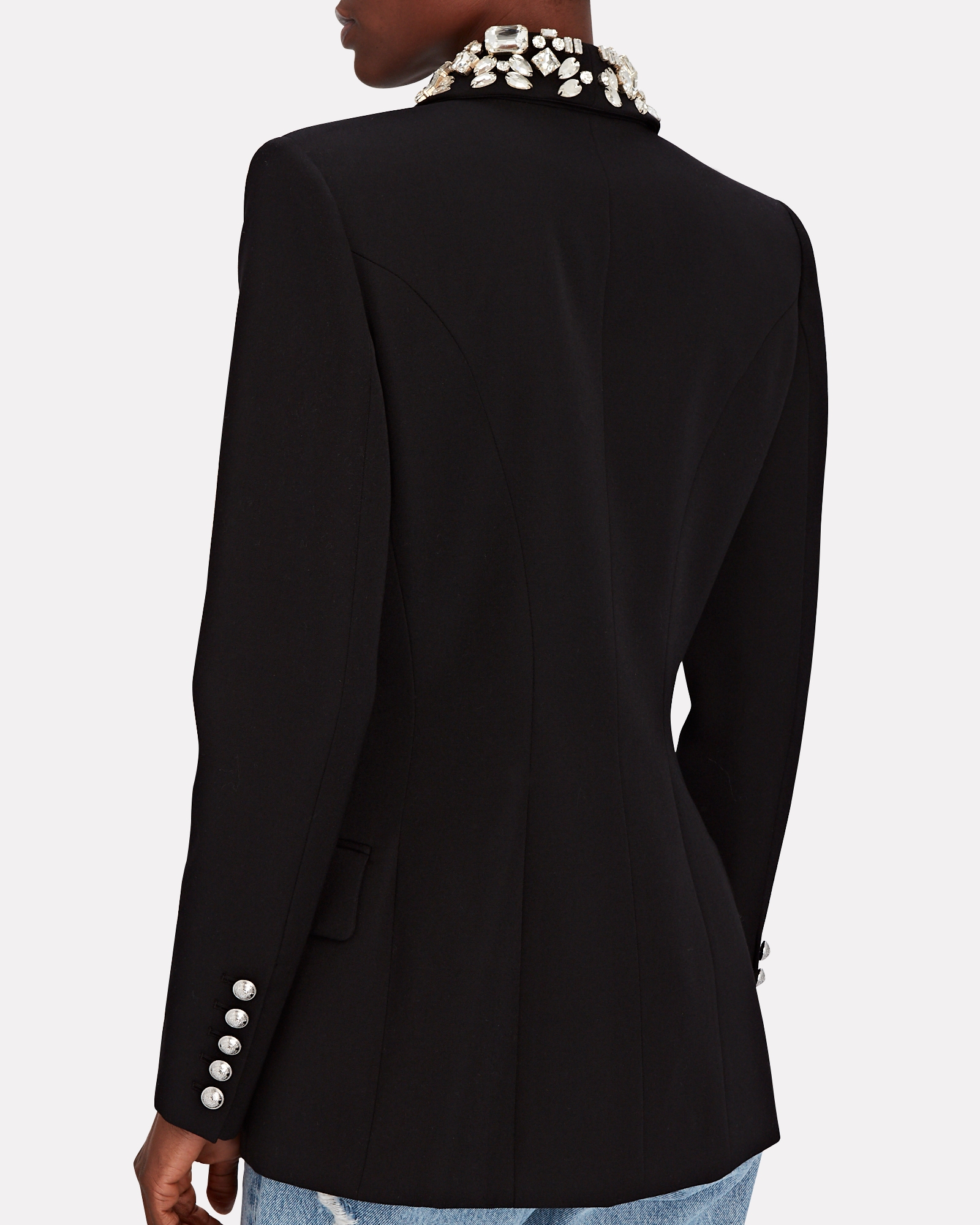Balmain Embellished Shawl Collar Blazer | INTERMIX®