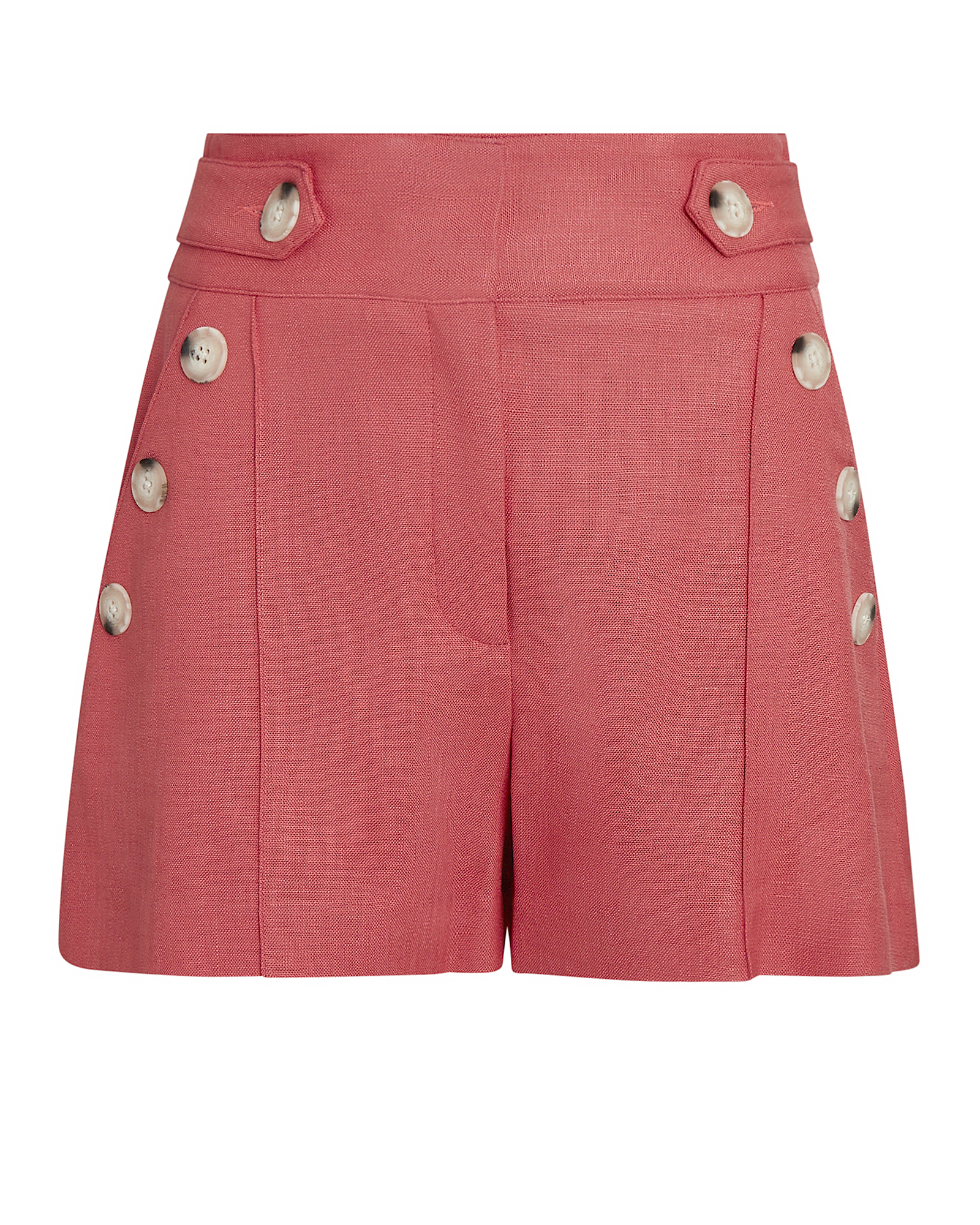 Veronica Beard Pine Sateen Button Shorts | INTERMIX®