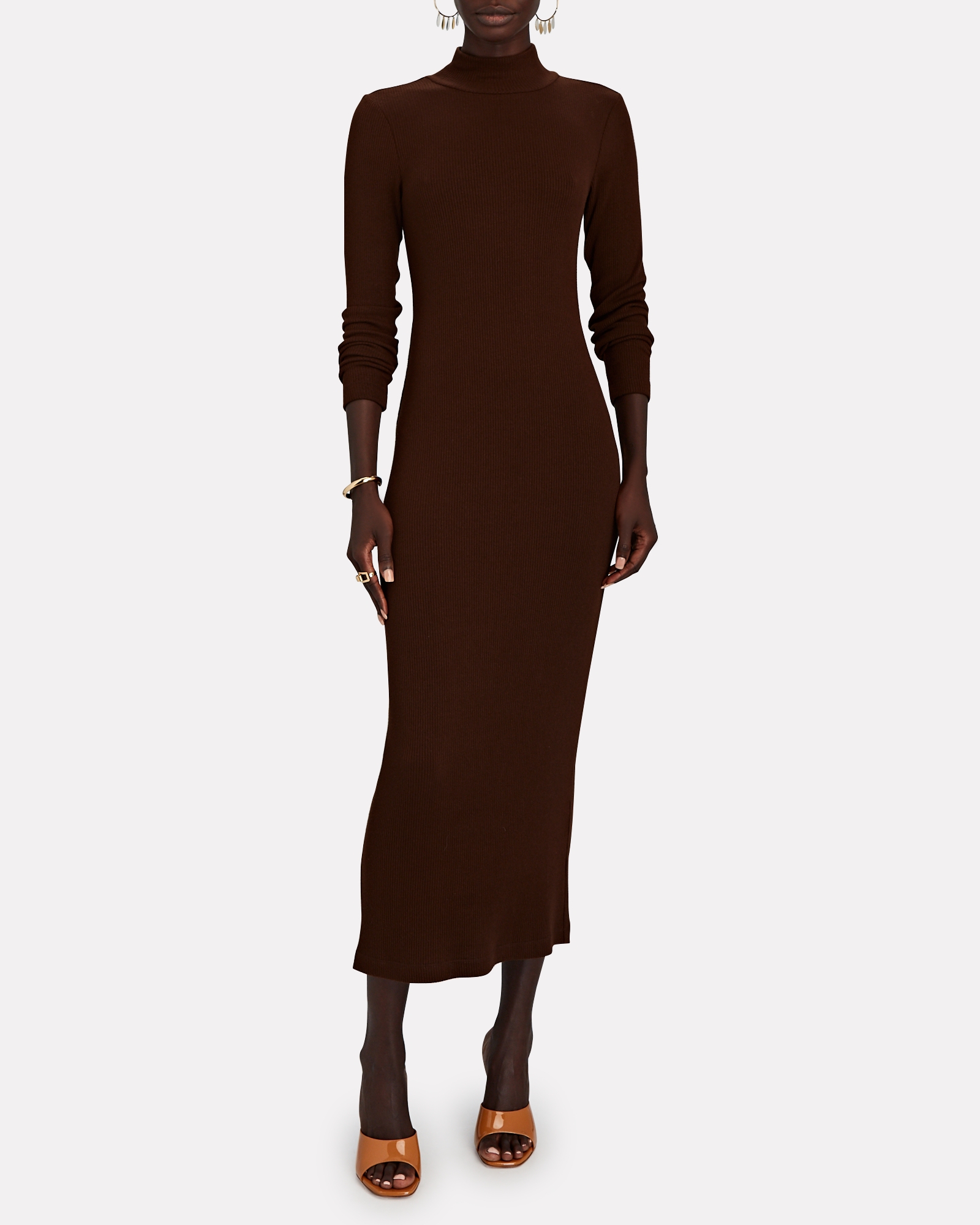 SABLYN Shawn Rib Knit Turtleneck Midi Dress | INTERMIX®