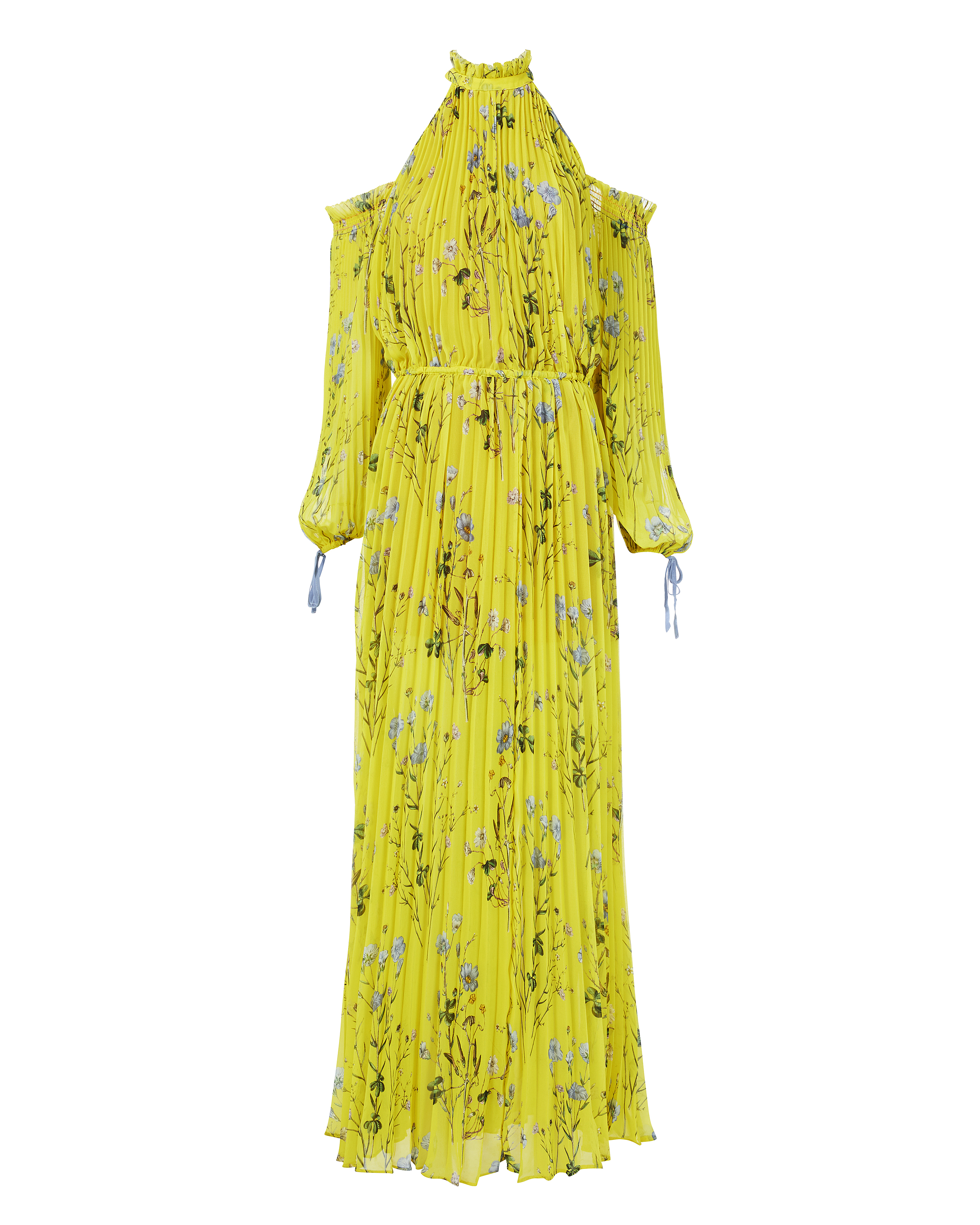 Yellow Floral Cold Shoulder Maxi Dress | Self-Portrait