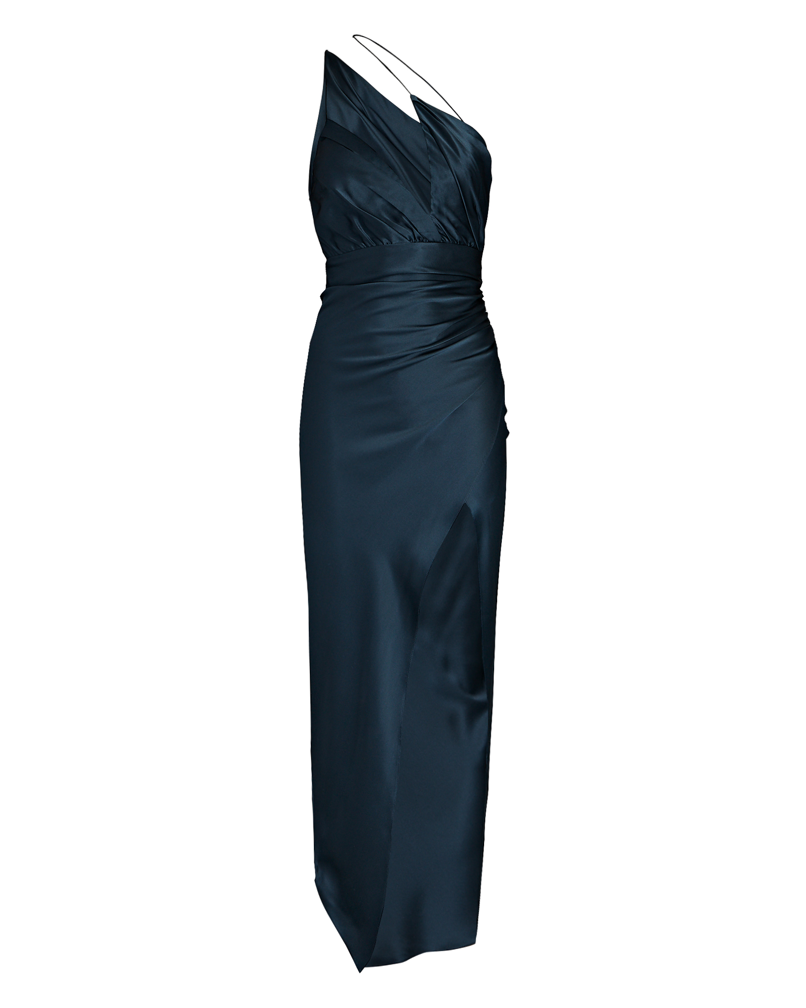 The Sei Asymmetric Plunge Maxi Dress In Blue | INTERMIX®