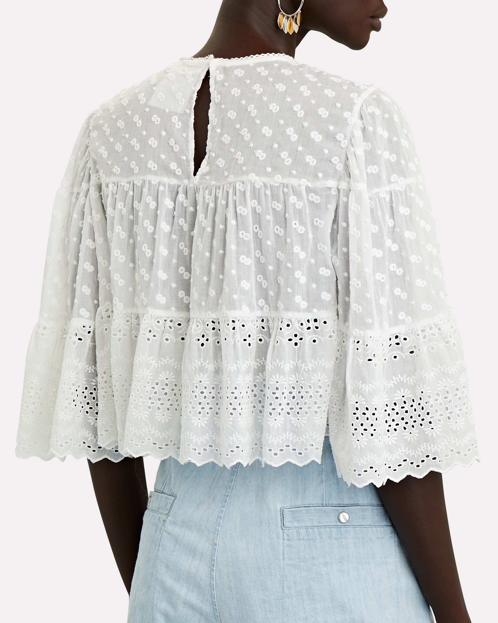 Tevika Embroidered Crop Top