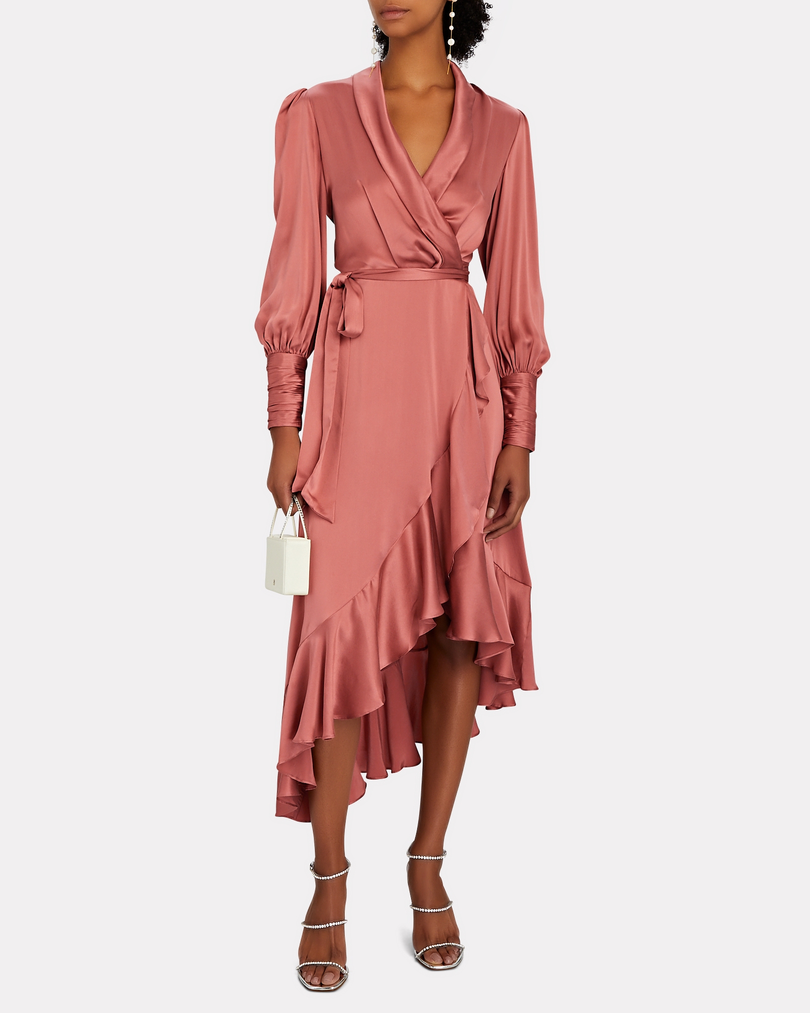 Zimmermann Silk Midi Wrap Dress | INTERMIX®