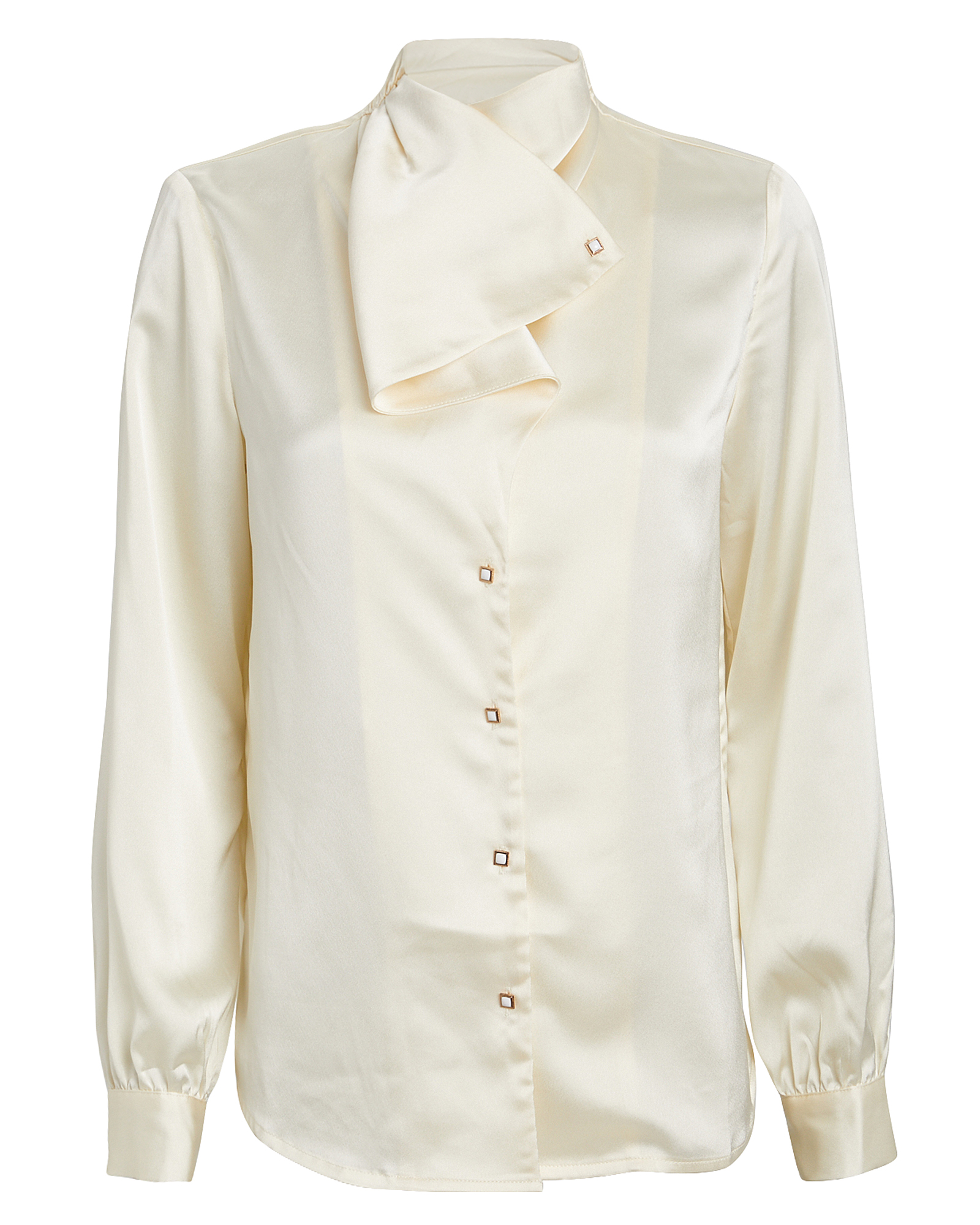 Atoir Searching For You Satin Shirt In Ivory