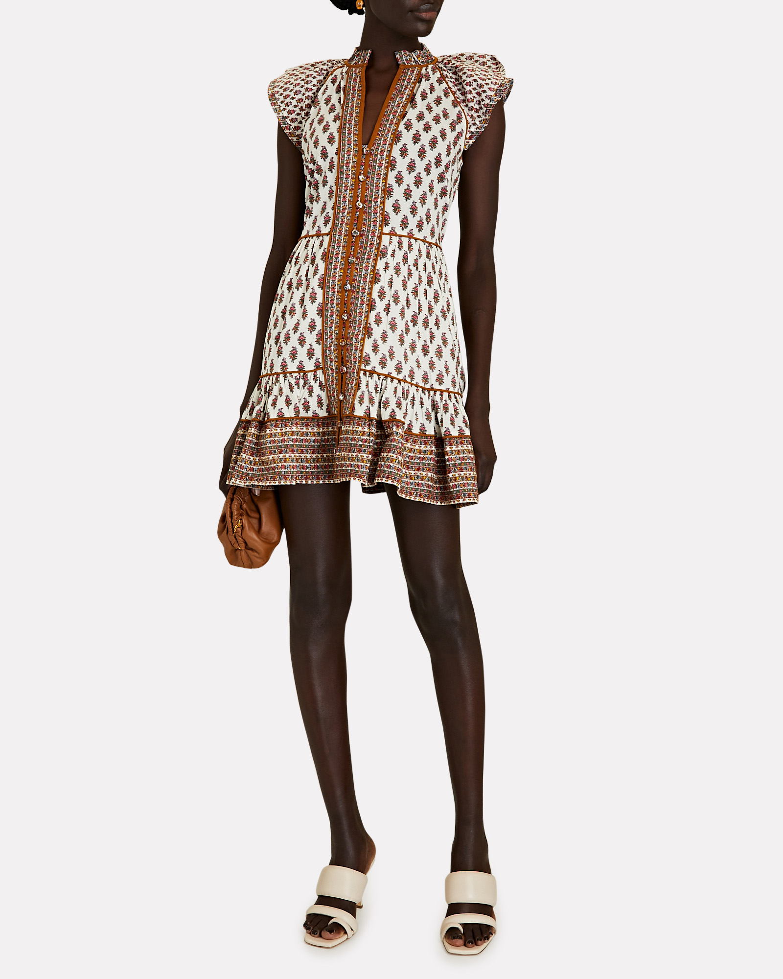 Veronica Beard Amoura Printed Cotton Mini Dress | INTERMIX®